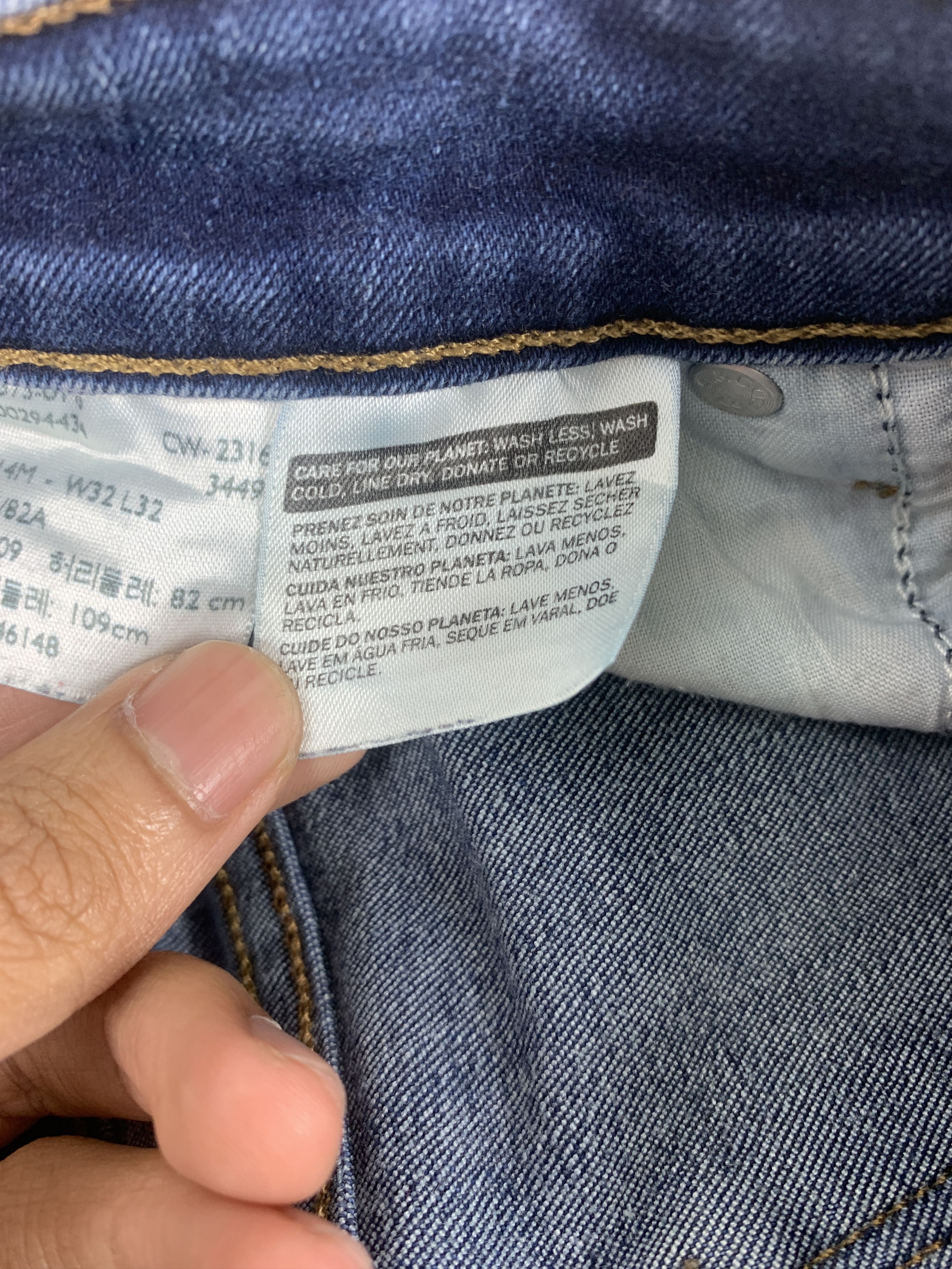 Levi's Vintage Levis 575 Mid Rise Skinny Faded Blue Jeans Size US 30 / EU 46 - 12 Thumbnail