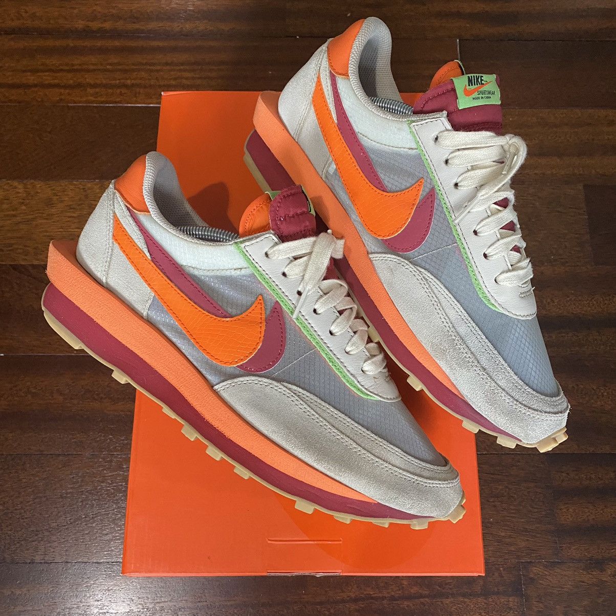 Nike Nike Sacai LD Vapor Waffle Orange Blaze/ Deep Red Size 11 | Grailed