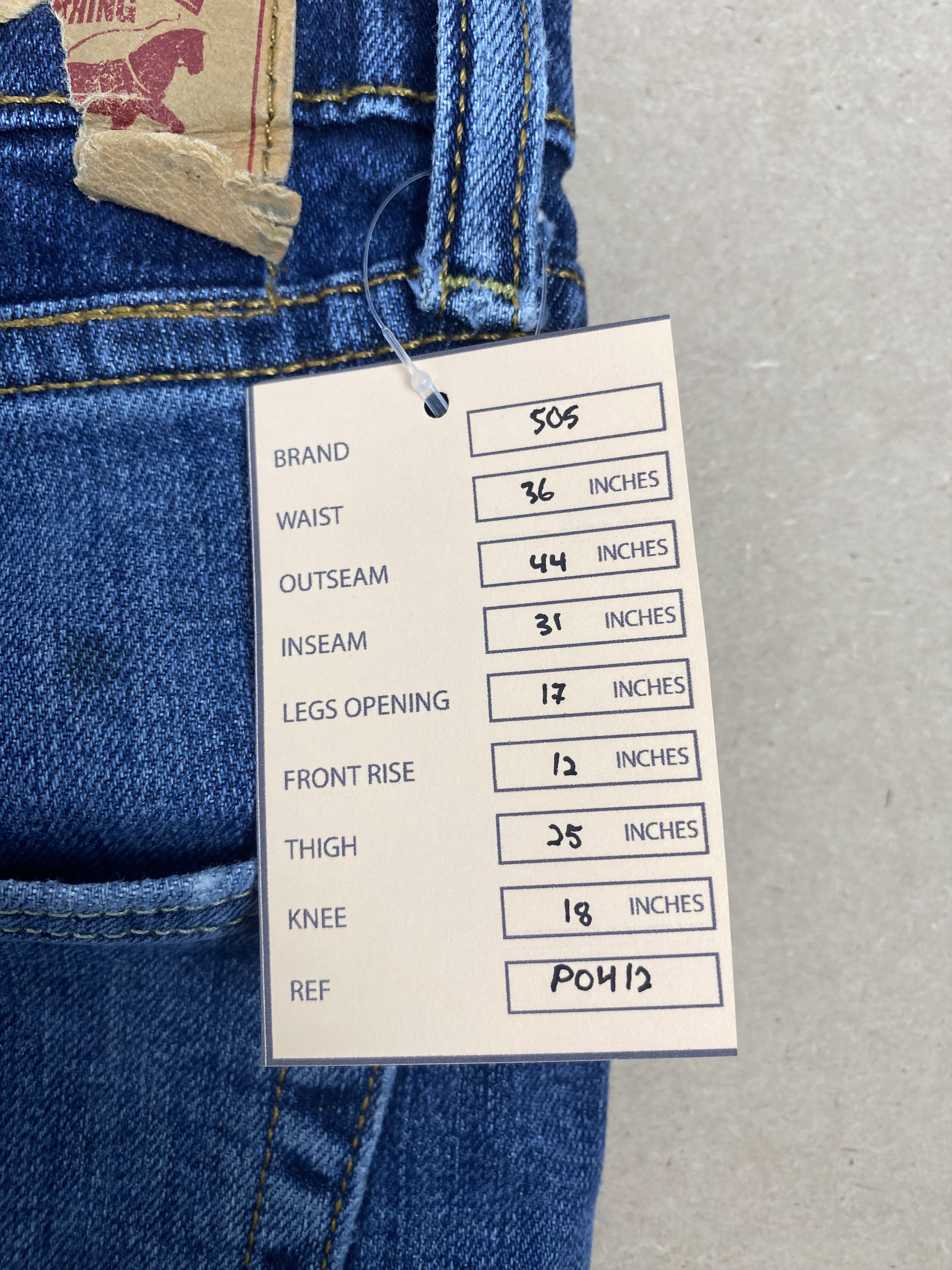 Levi's Vintage Levis 505 Straight Cut Faded Jeans P0412 Size US 36 / EU 52 - 19 Thumbnail