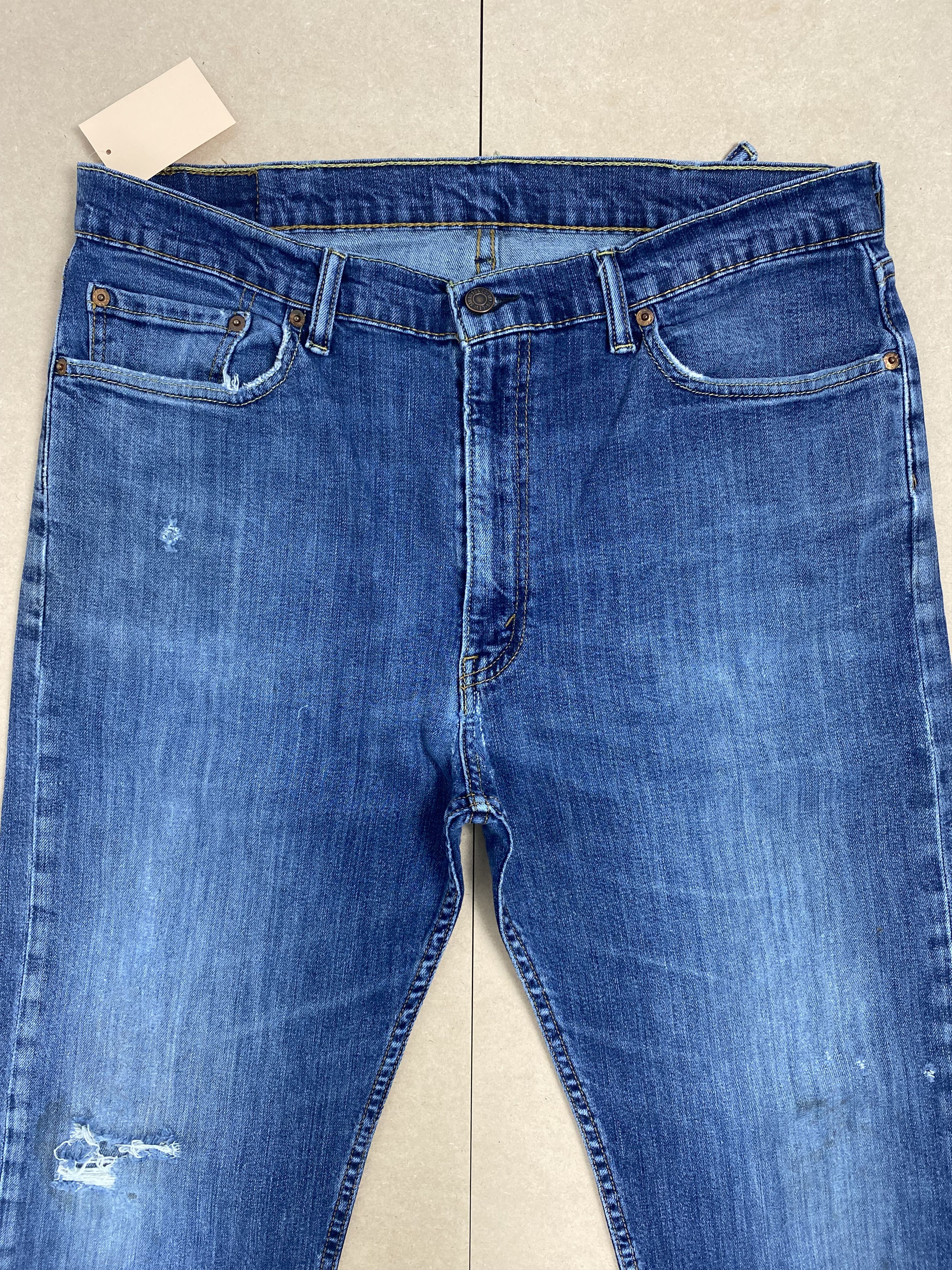 Levi's Vintage Levis 505 Straight Cut Faded Jeans P0412 Size US 36 / EU 52 - 2 Thumbnail