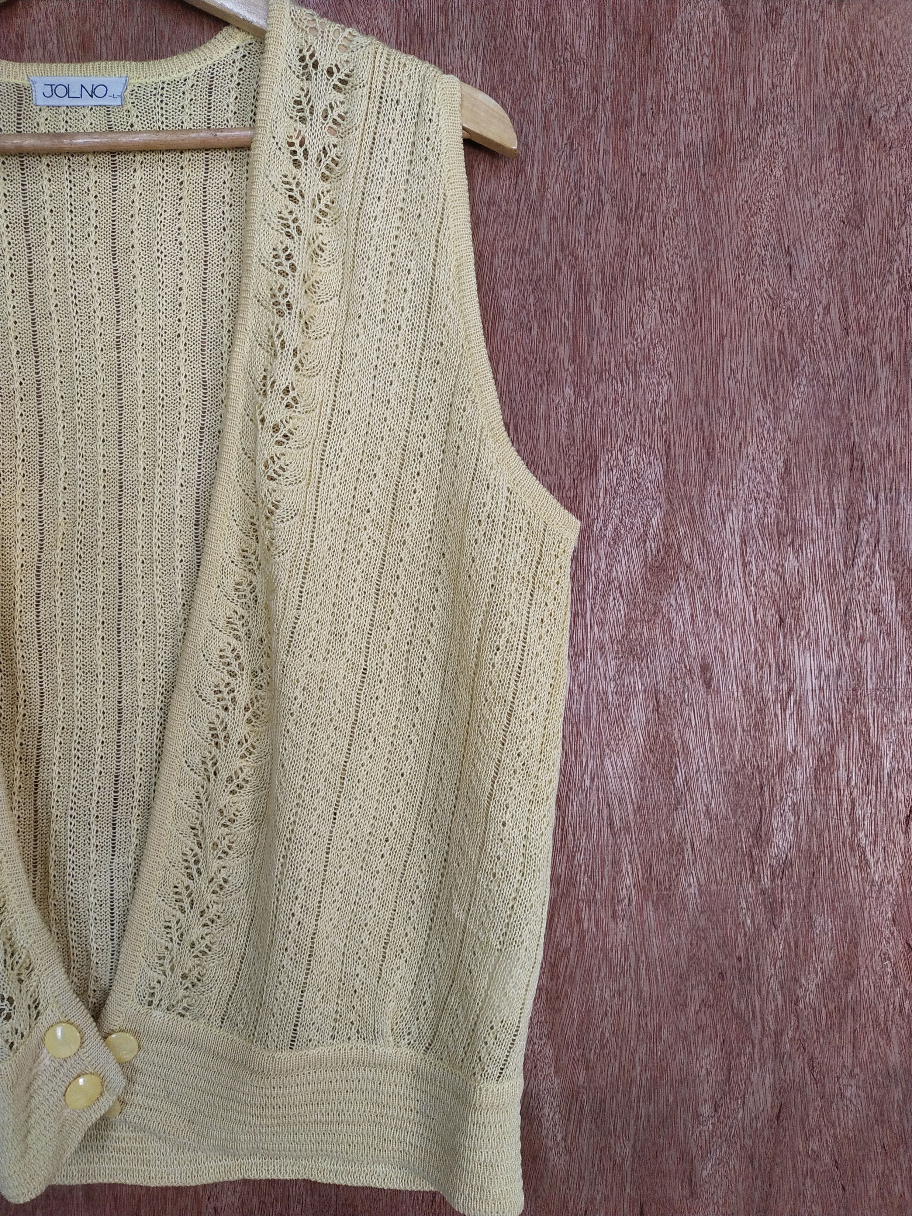 Homespun Knitwear Jolno cream crochet meshnet knitwear cardigan #S195 Size S / US 4 / IT 40 - 6 Thumbnail