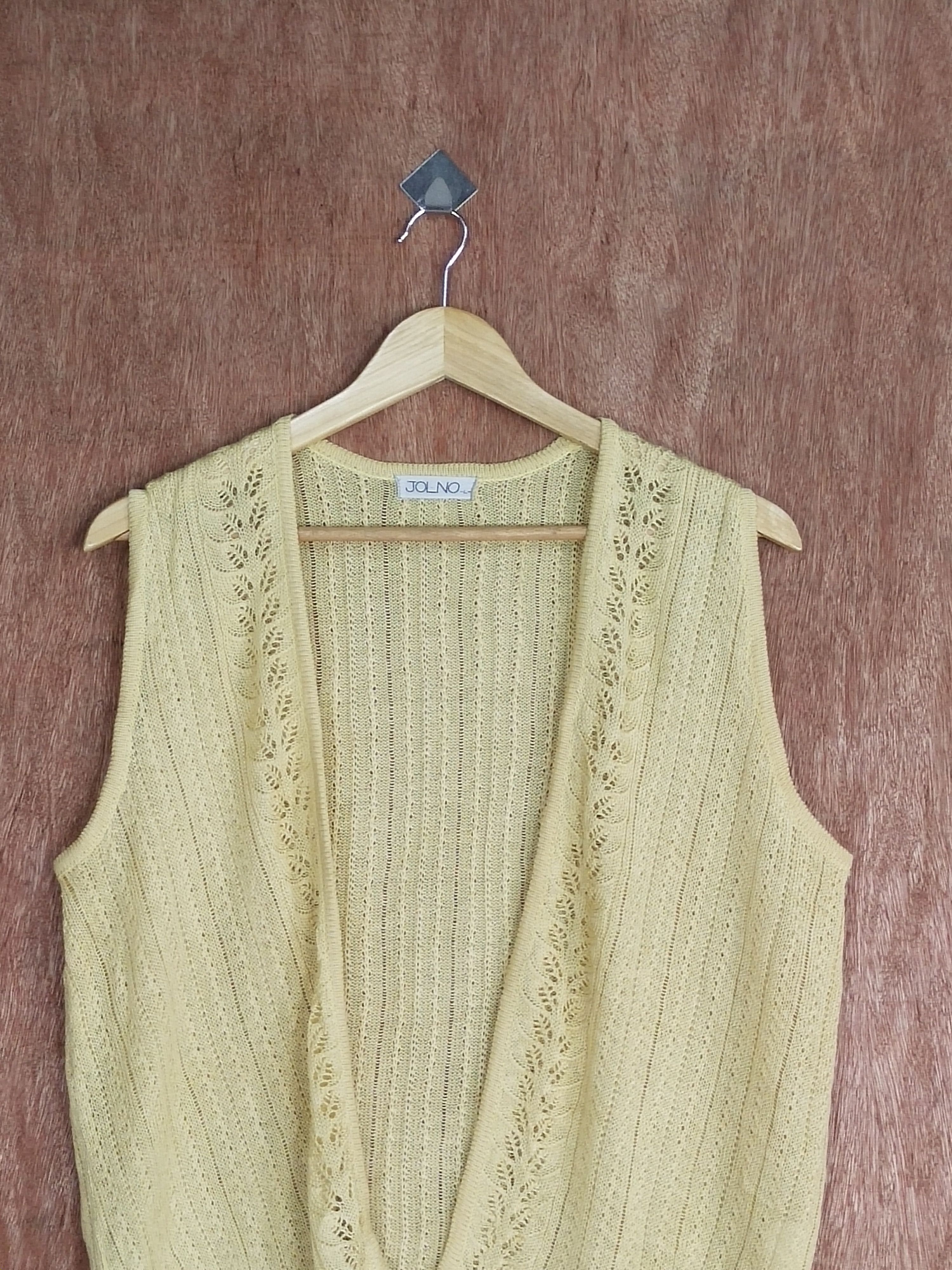 Homespun Knitwear Jolno cream crochet meshnet knitwear cardigan #S195 Size S / US 4 / IT 40 - 2 Thumbnail