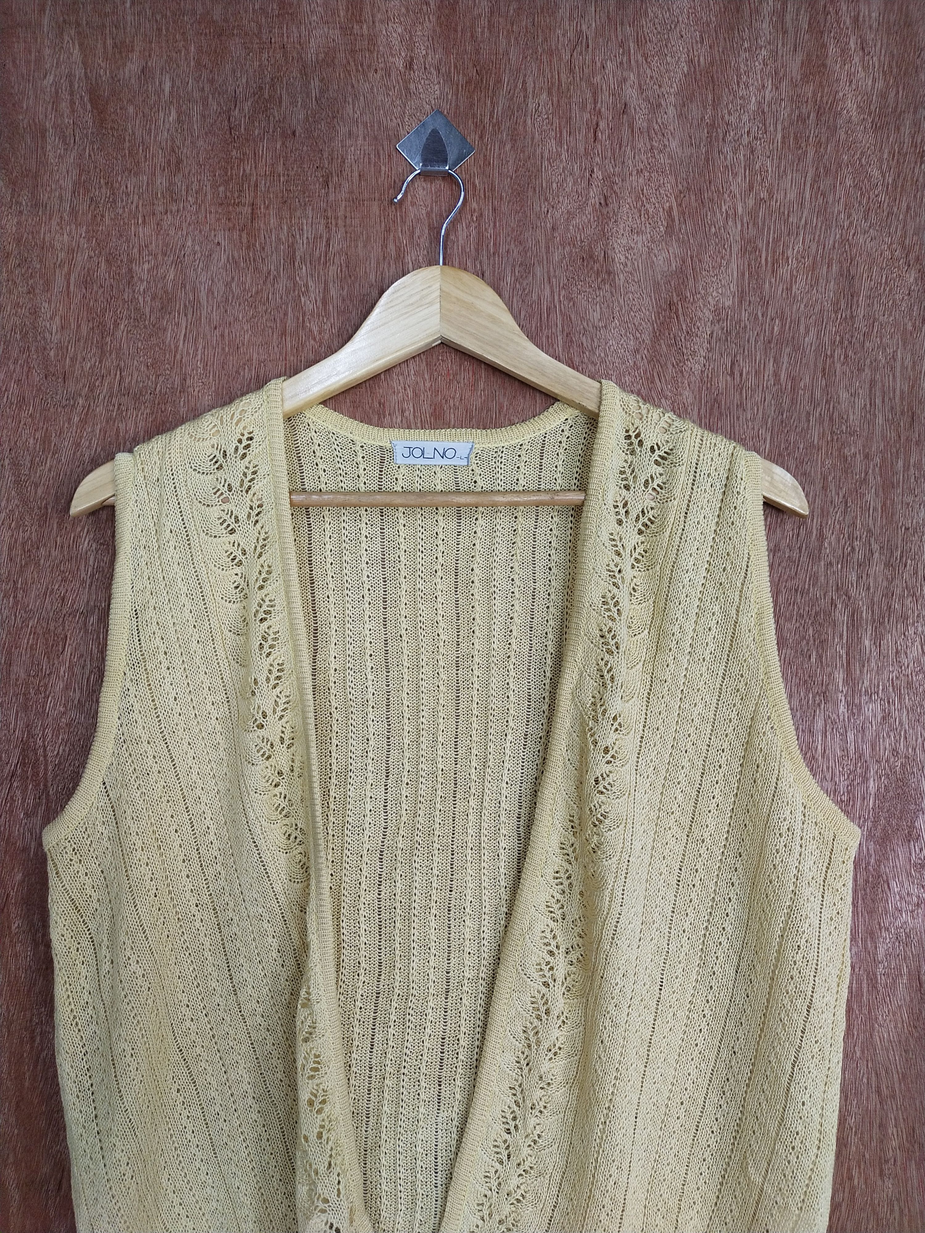 Homespun Knitwear Jolno cream crochet meshnet knitwear cardigan #S195 Size S / US 4 / IT 40 - 4 Thumbnail