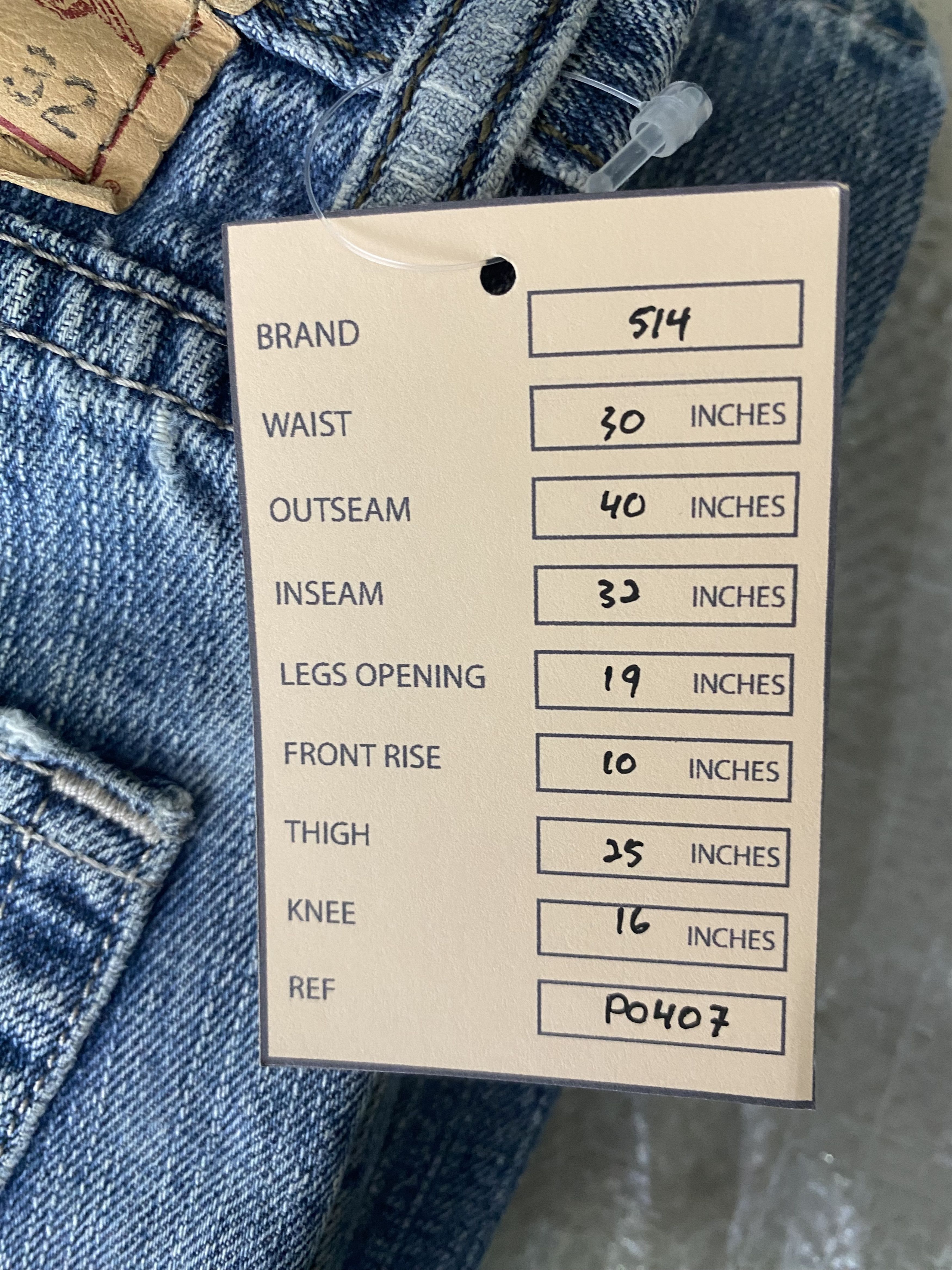 Levi's Vintage Levis 514 Straight Cut Distressed Faded Blue Jeans Size US 30 / EU 46 - 19 Thumbnail