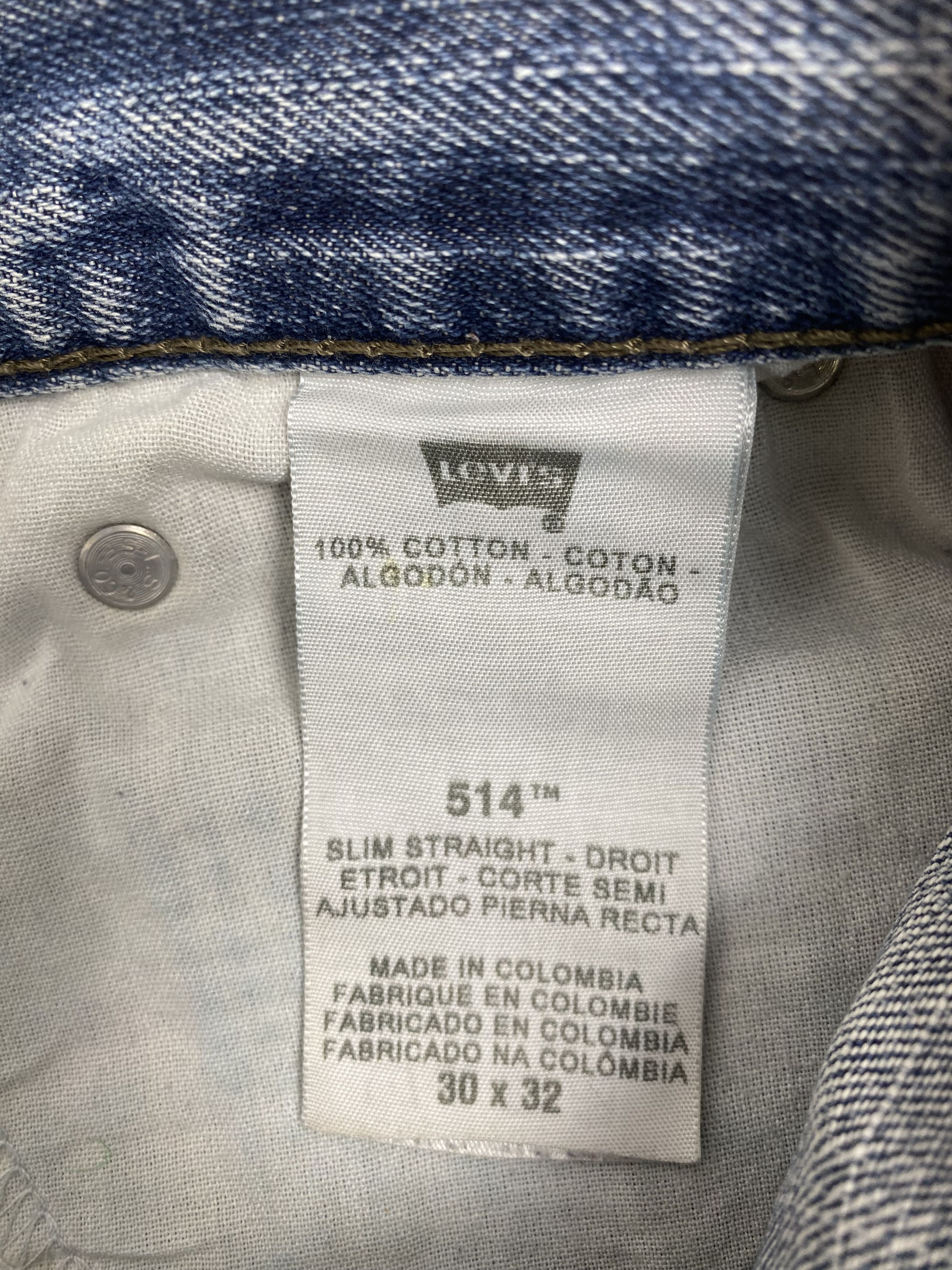 Levi's Vintage Levis 514 Straight Cut Distressed Faded Blue Jeans Size US 30 / EU 46 - 12 Thumbnail
