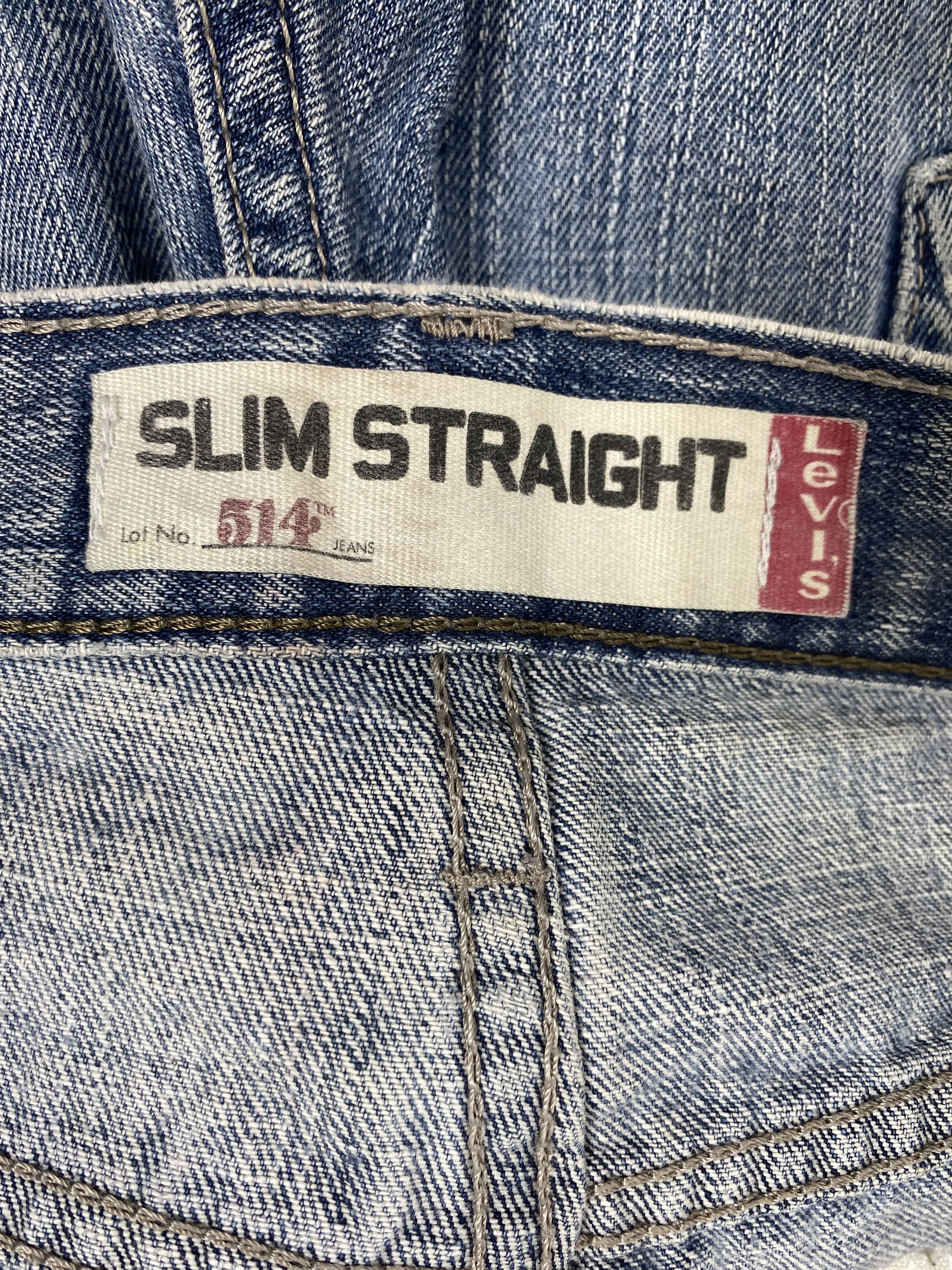 Levi's Vintage Levis 514 Straight Cut Distressed Faded Blue Jeans Size US 30 / EU 46 - 11 Thumbnail