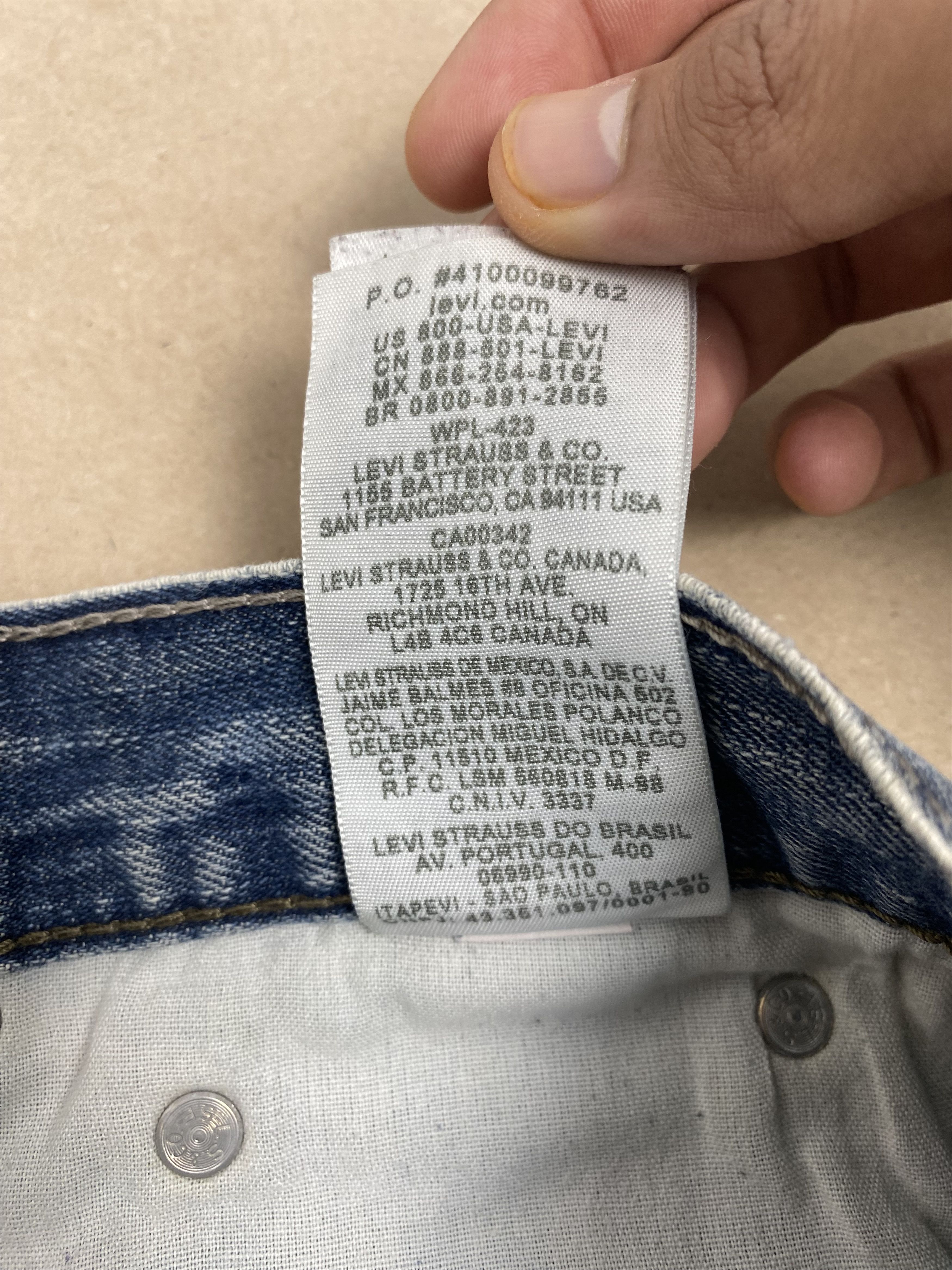 Levi's Vintage Levis 514 Straight Cut Distressed Faded Blue Jeans Size US 30 / EU 46 - 15 Thumbnail