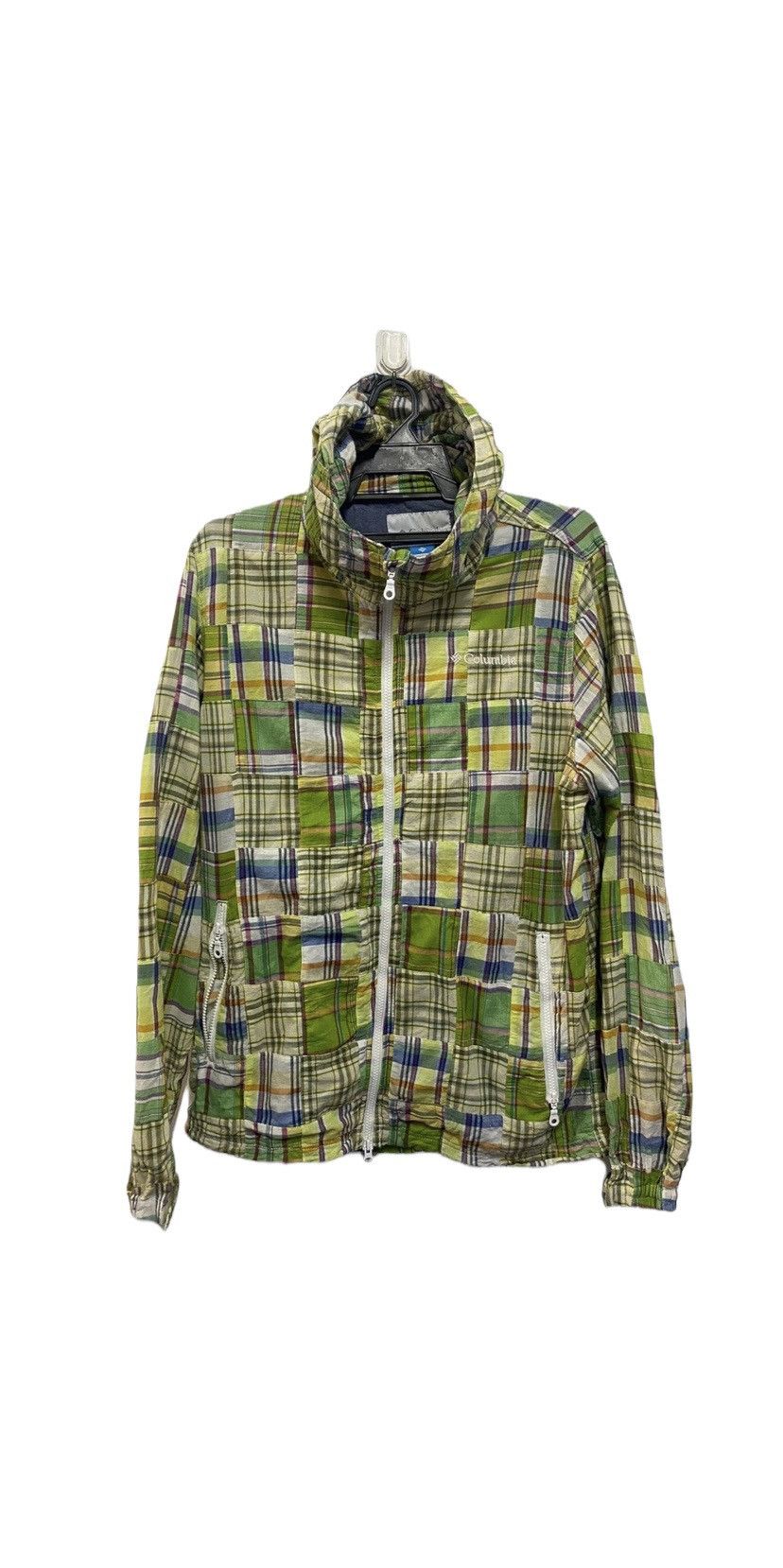 Classic Columbia Patchwork Style Hoodie Outdoor Jacket