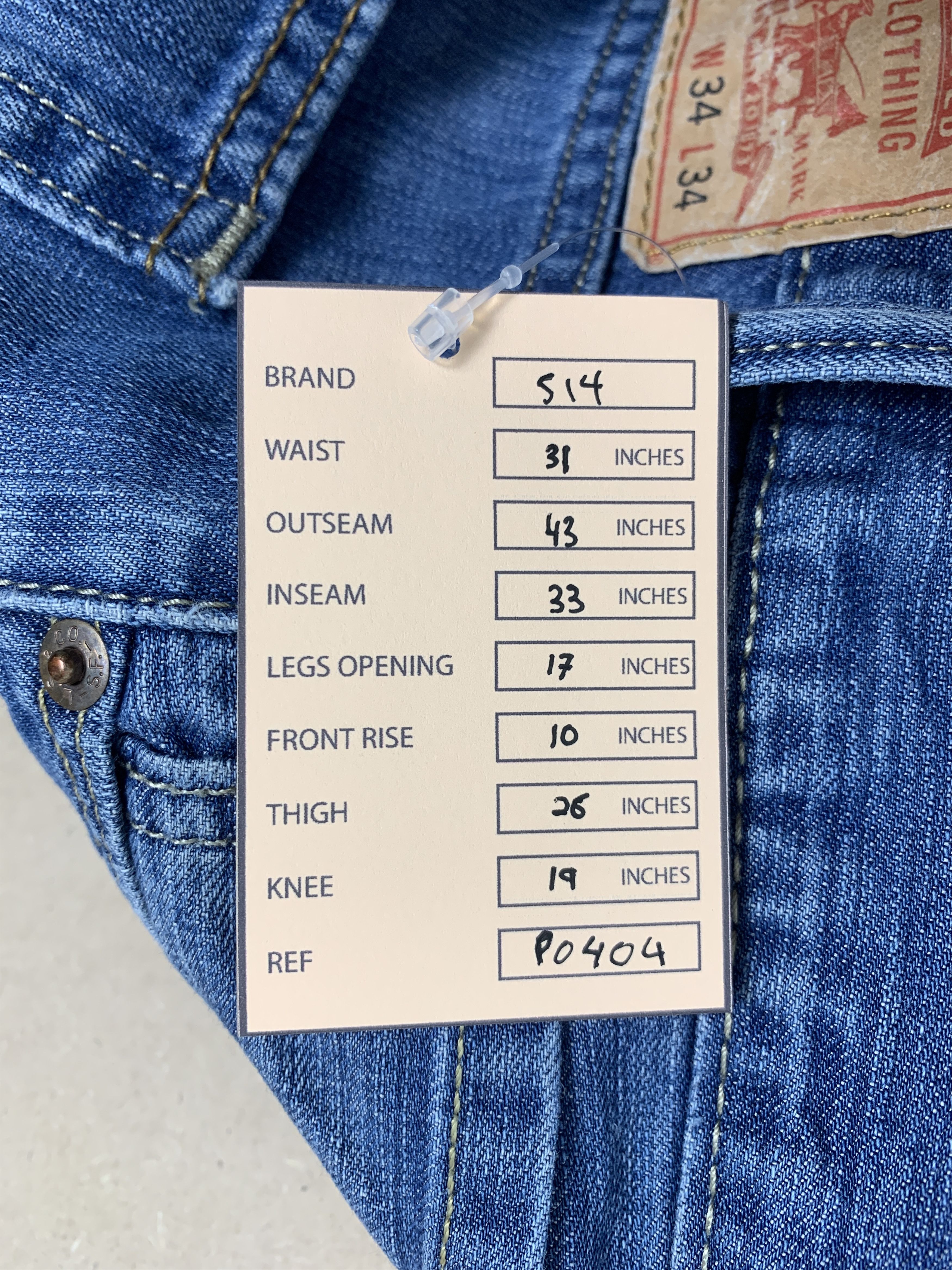 Levi's Vintage Levis 514 Straight Cut Faded Blue Jeans Size US 31 - 17 Thumbnail