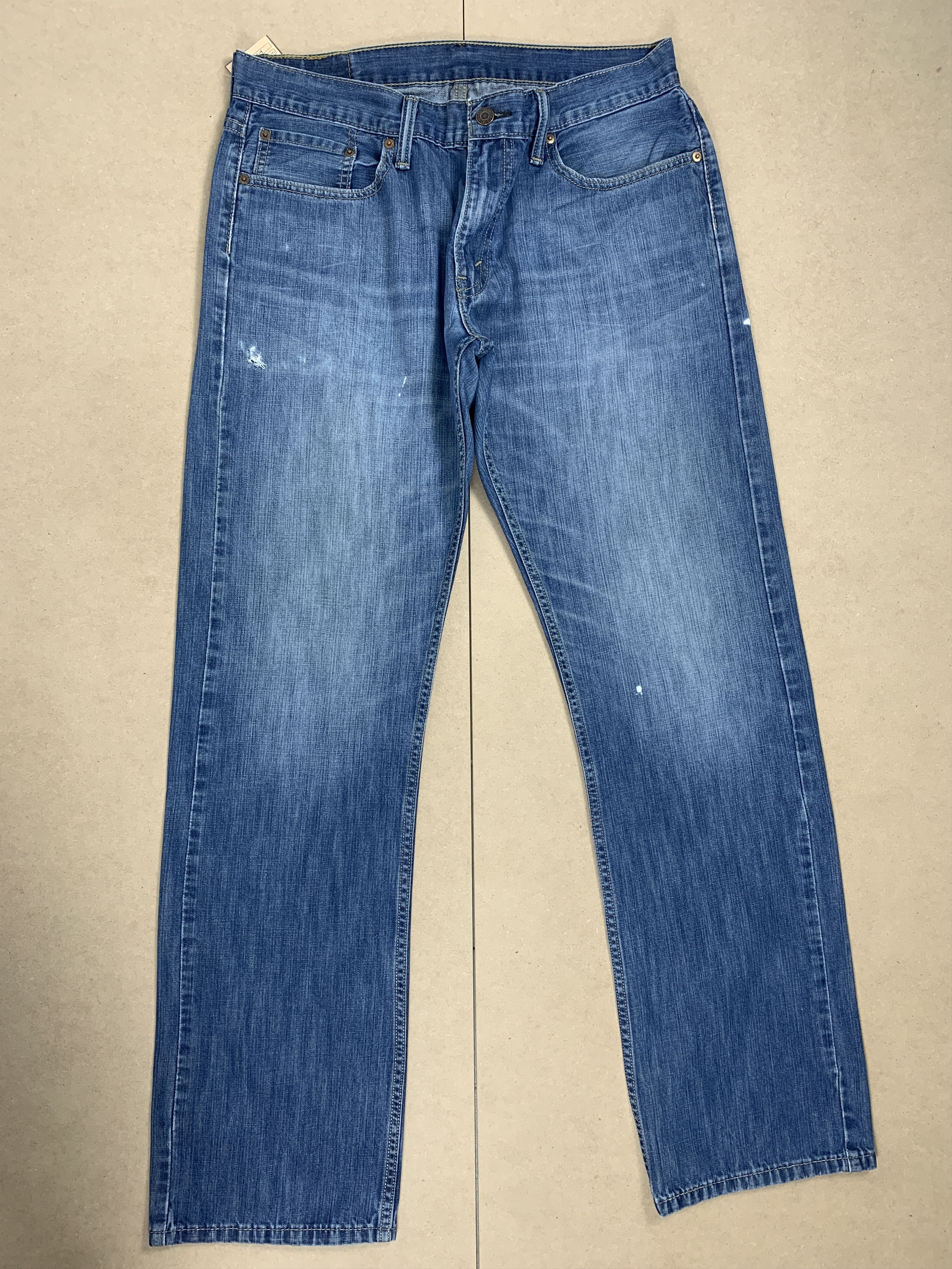 image of Levis 514 Straight Cut Faded Blue Jeans in Blue Denim, Men's (Size 31)