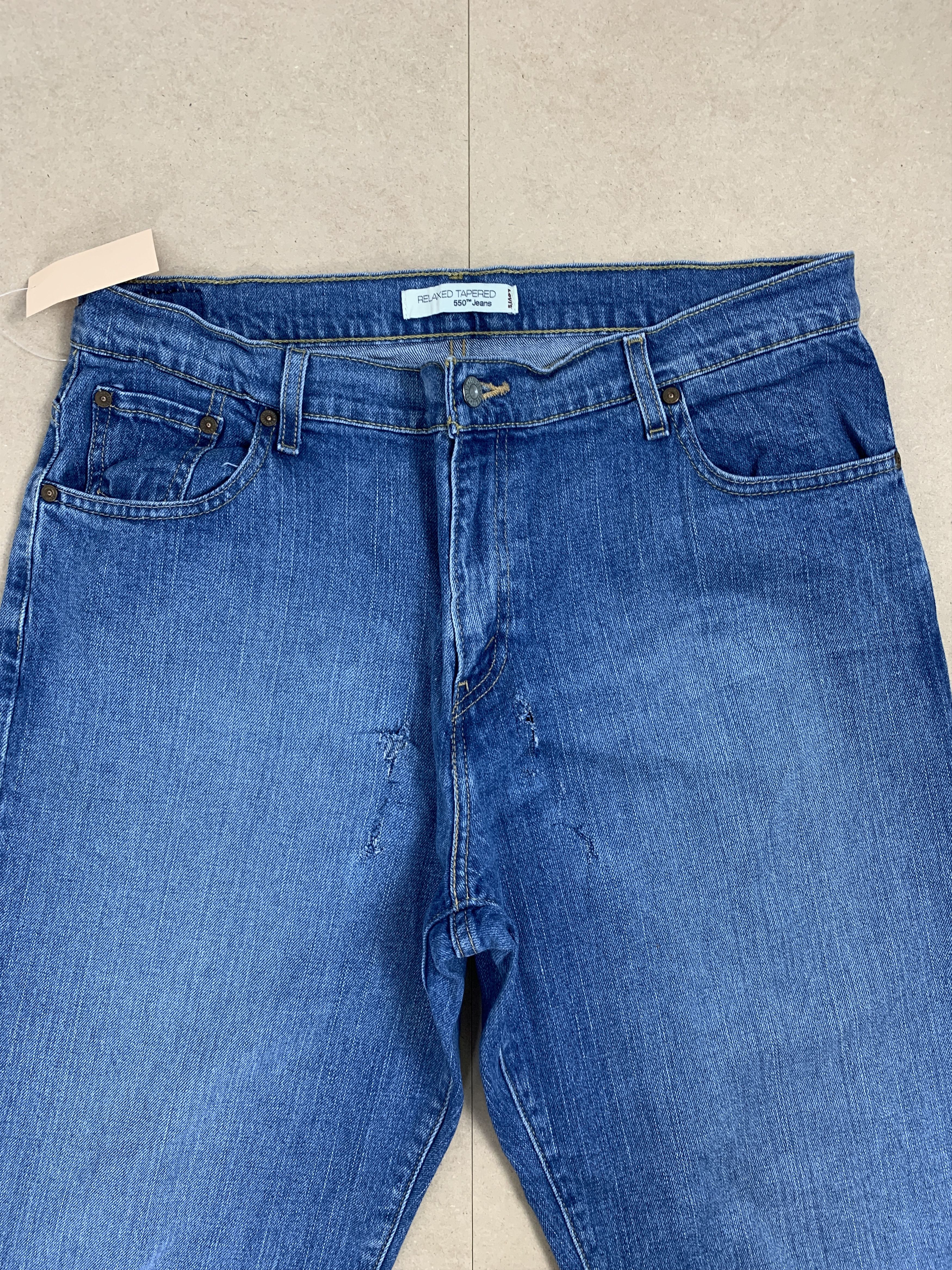 Levi's Vintage LEVI'S 550 Relaxed Tapered Medium Blue Jeans Size US 34 / EU 50 - 2 Thumbnail