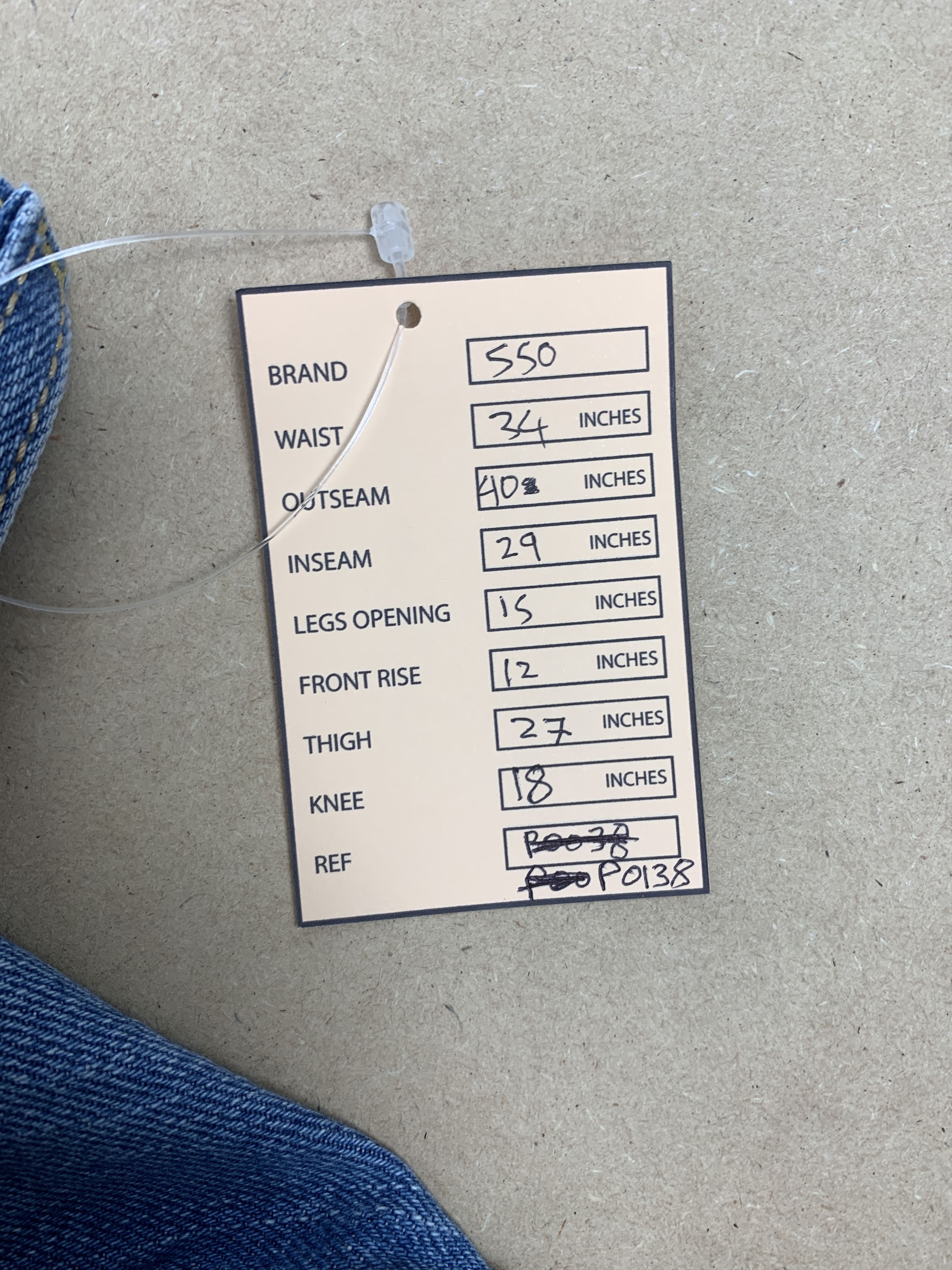 Levi's Vintage LEVI'S 550 Relaxed Tapered Medium Blue Jeans Size US 34 / EU 50 - 20 Thumbnail