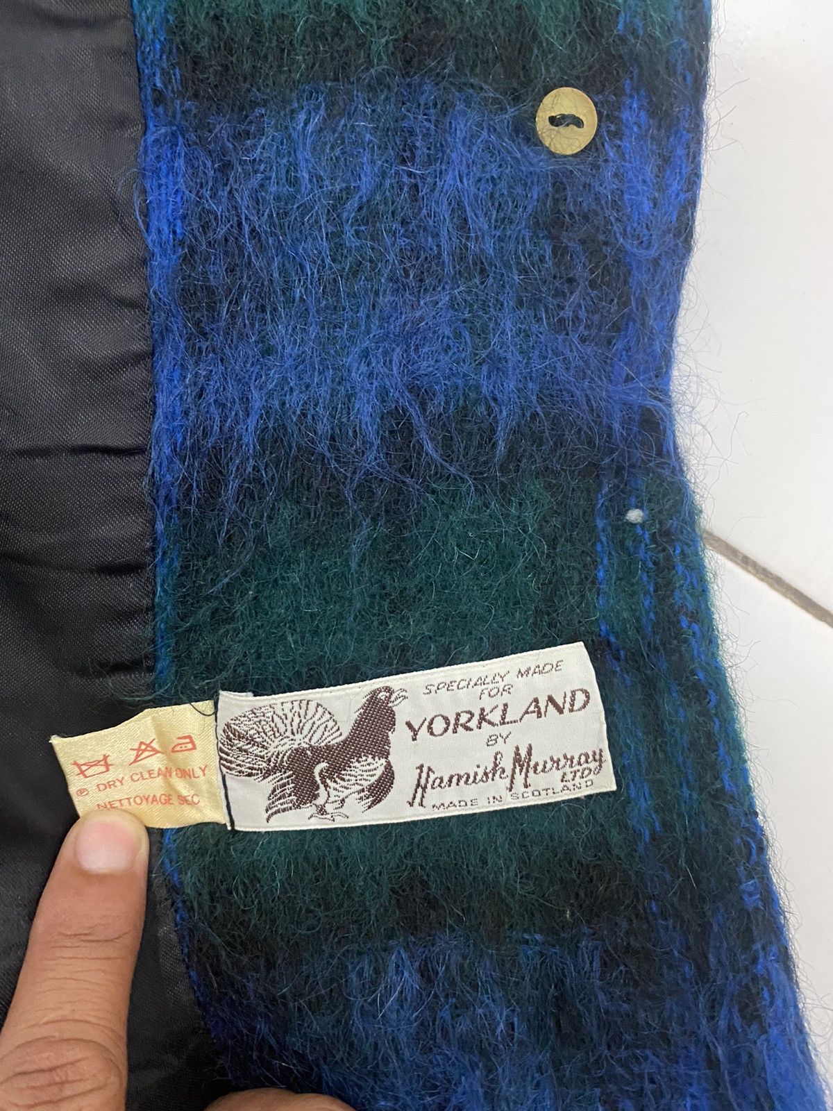 Vintage VTG Mohair Yorkland Unique Jacket Made In Scotland Size US L / EU 52-54 / 3 - 7 Thumbnail
