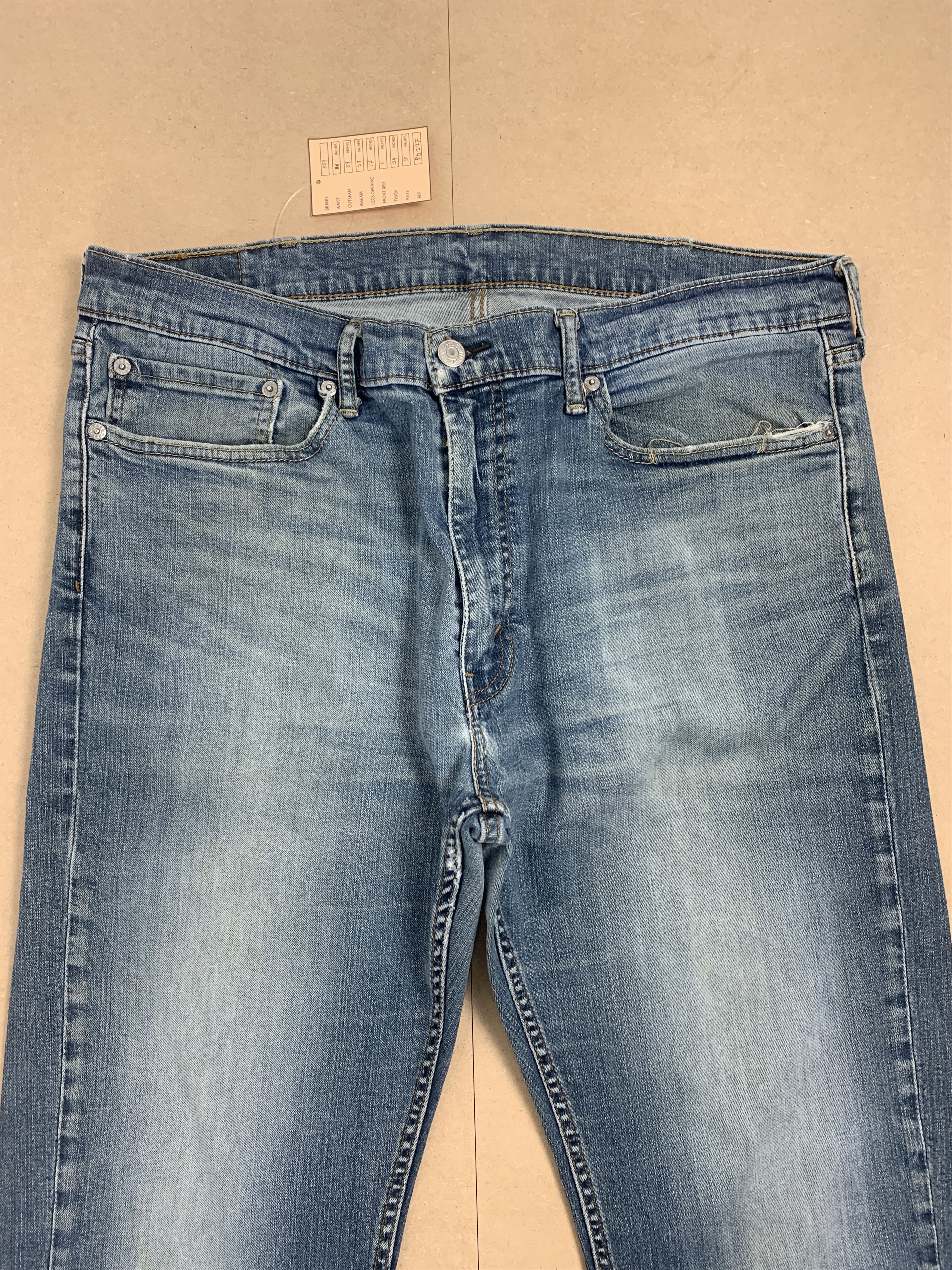 Levi's × Vintage Vintage Levis 559 Straight Cut Mid Blue Jeans Size US 36 / EU 52 - 2 Thumbnail