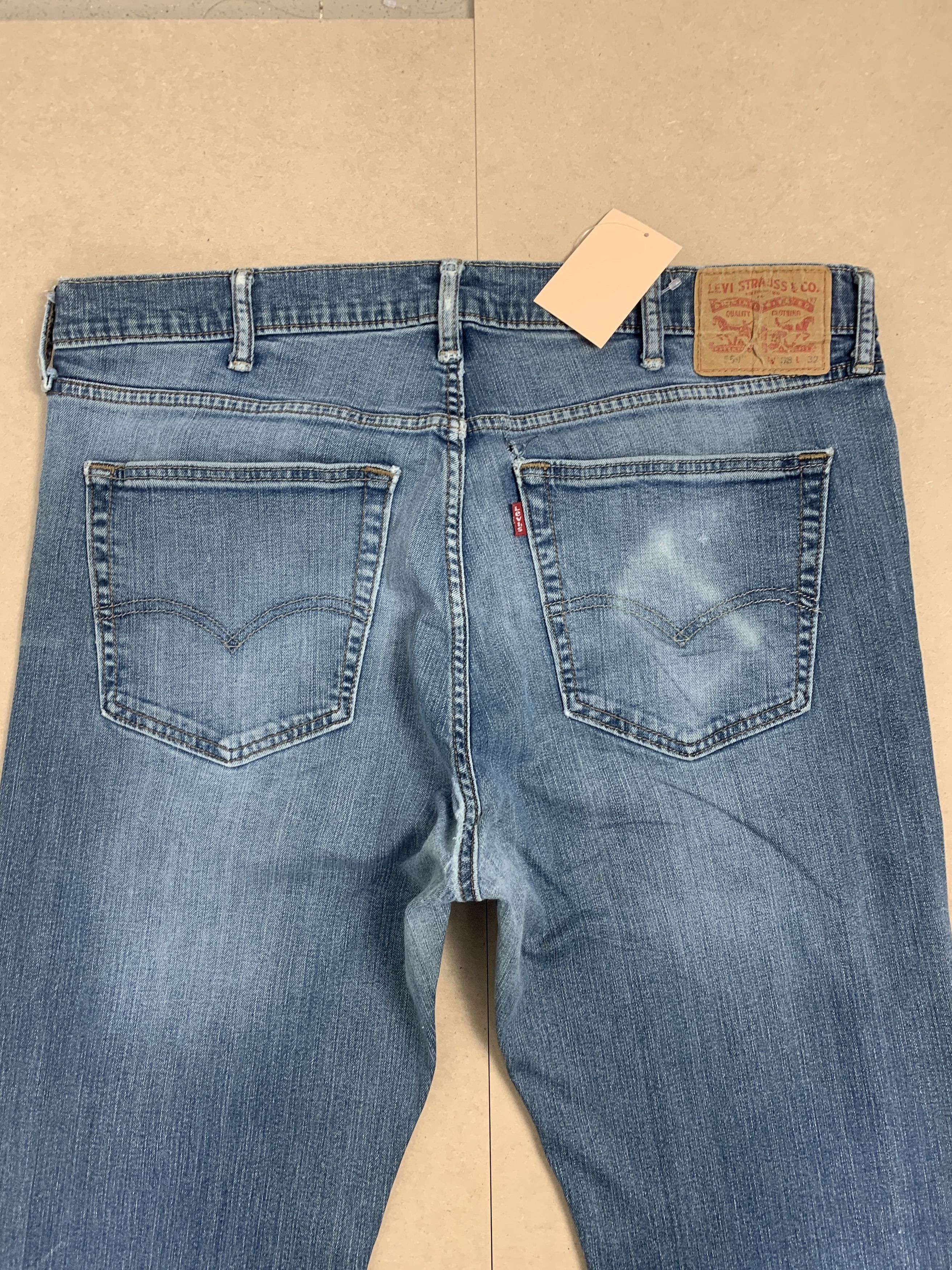 Levi's × Vintage Vintage Levis 559 Straight Cut Mid Blue Jeans Size US 36 / EU 52 - 6 Thumbnail