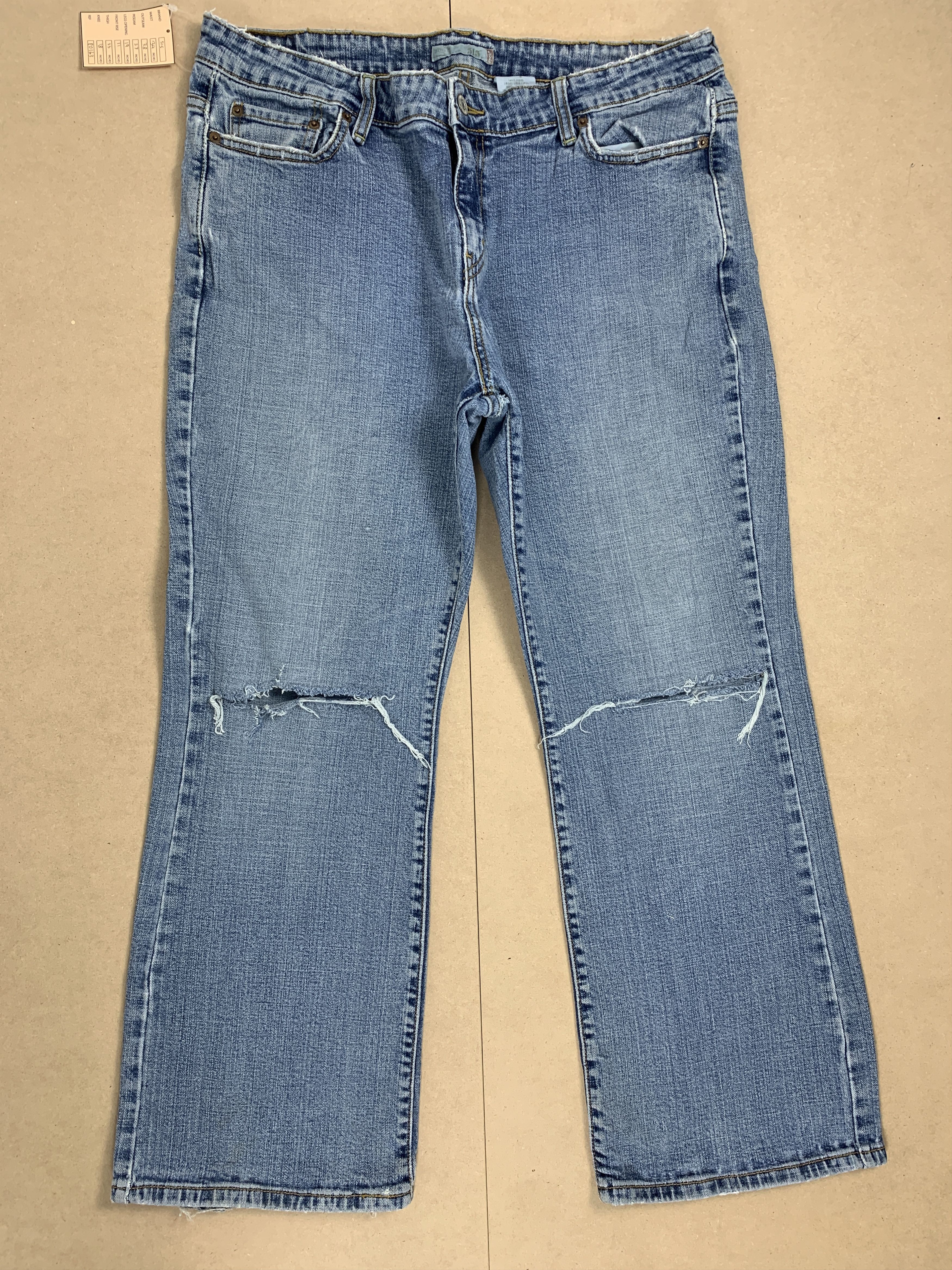 image of Levis x Levis Vintage Clothing Vintage Levi's 515 Boot Cut Faded Distressed Jeans in Blue Denim, Wo