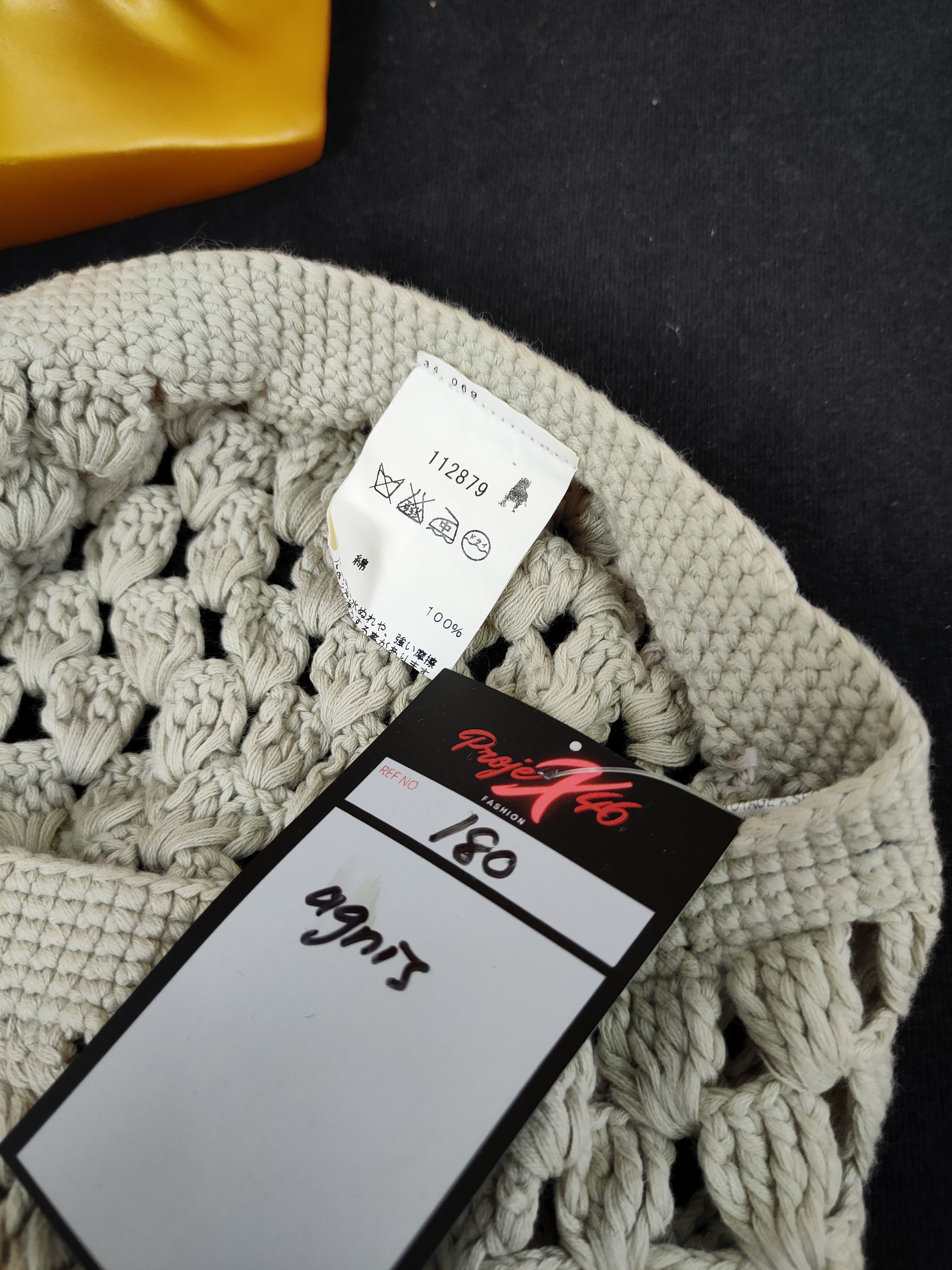 Homespun Knitwear Japanese crochet grey mesh net knit beanie vintage #180 Size ONE SIZE - 6 Thumbnail