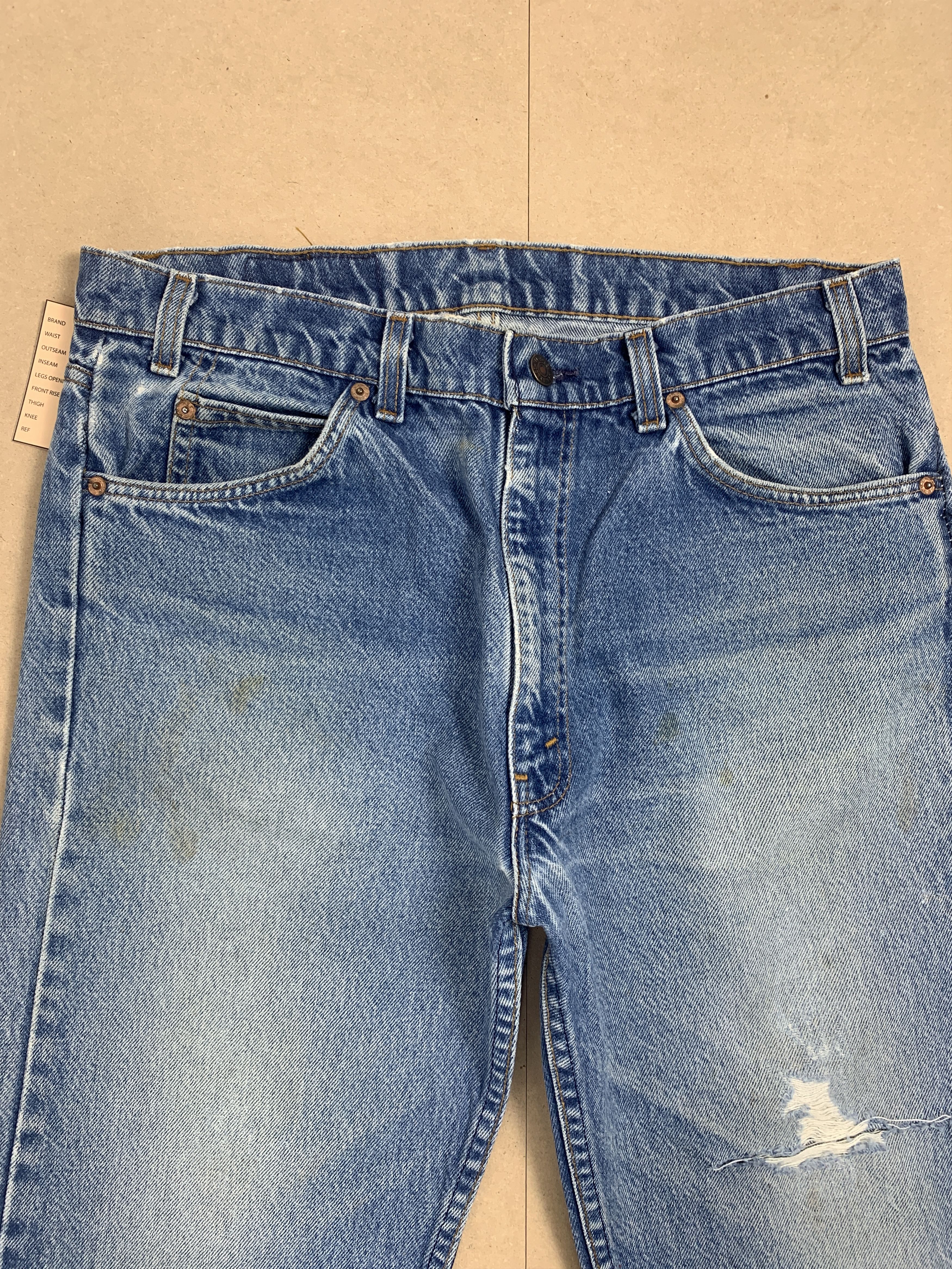 Levi's Vintage 90s 468 Levi's Orange Tag Distressed Jeans P0221 Size US 32 / EU 48 - 2 Thumbnail