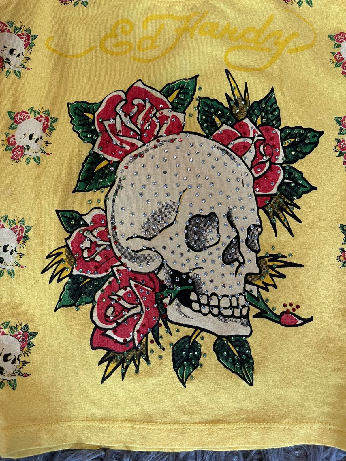 Christian Audigier × Ed Hardy × Vintage Ed Hardy by Christian Audigier Y2K vtg gamestones tank top Size S / US 4 / IT 40 - 2 Thumbnail