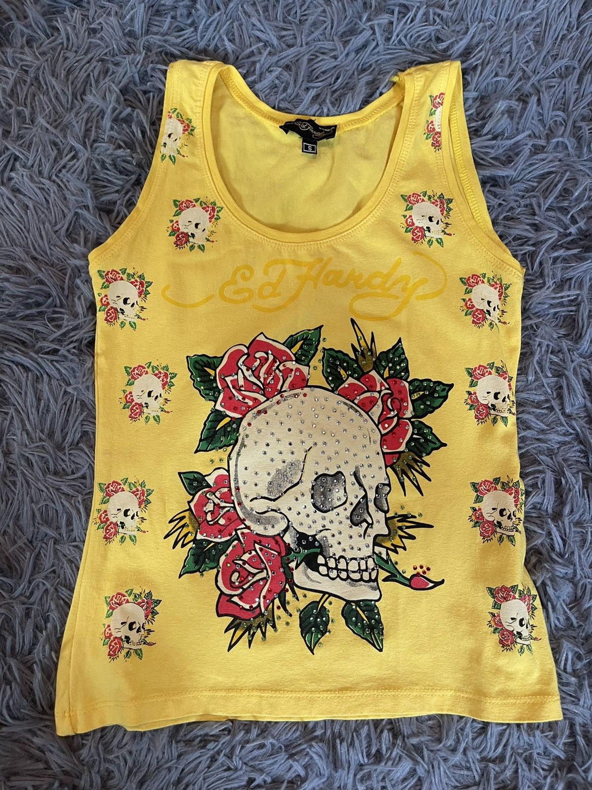 Christian Audigier × Ed Hardy × Vintage Ed Hardy by Christian Audigier Y2K vtg gamestones tank top Size S / US 4 / IT 40 - 4 Thumbnail