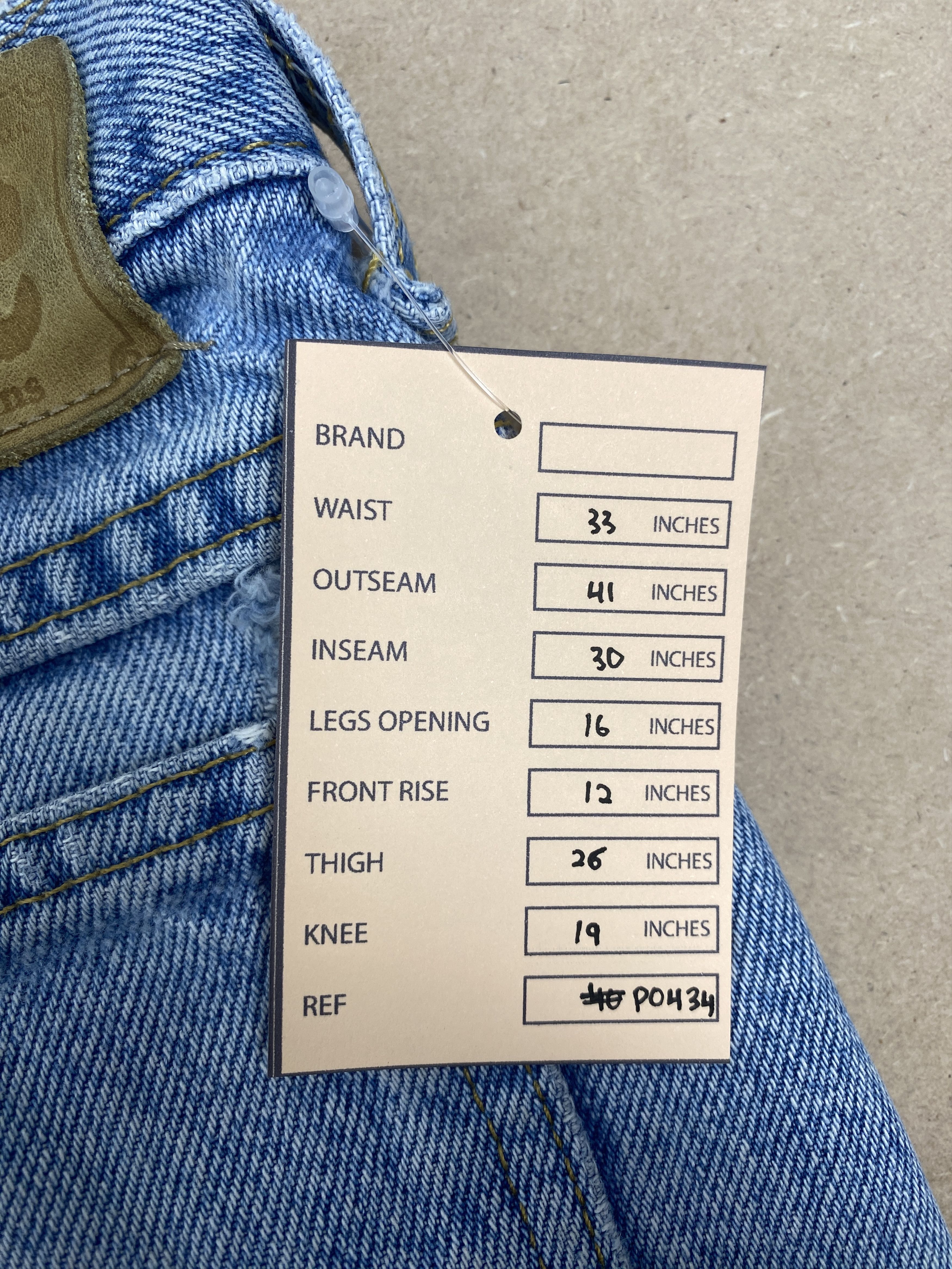 Lee Vintage Lee Straight Cut Distressed Faded Jeans P0434 Size US 33 - 15 Thumbnail