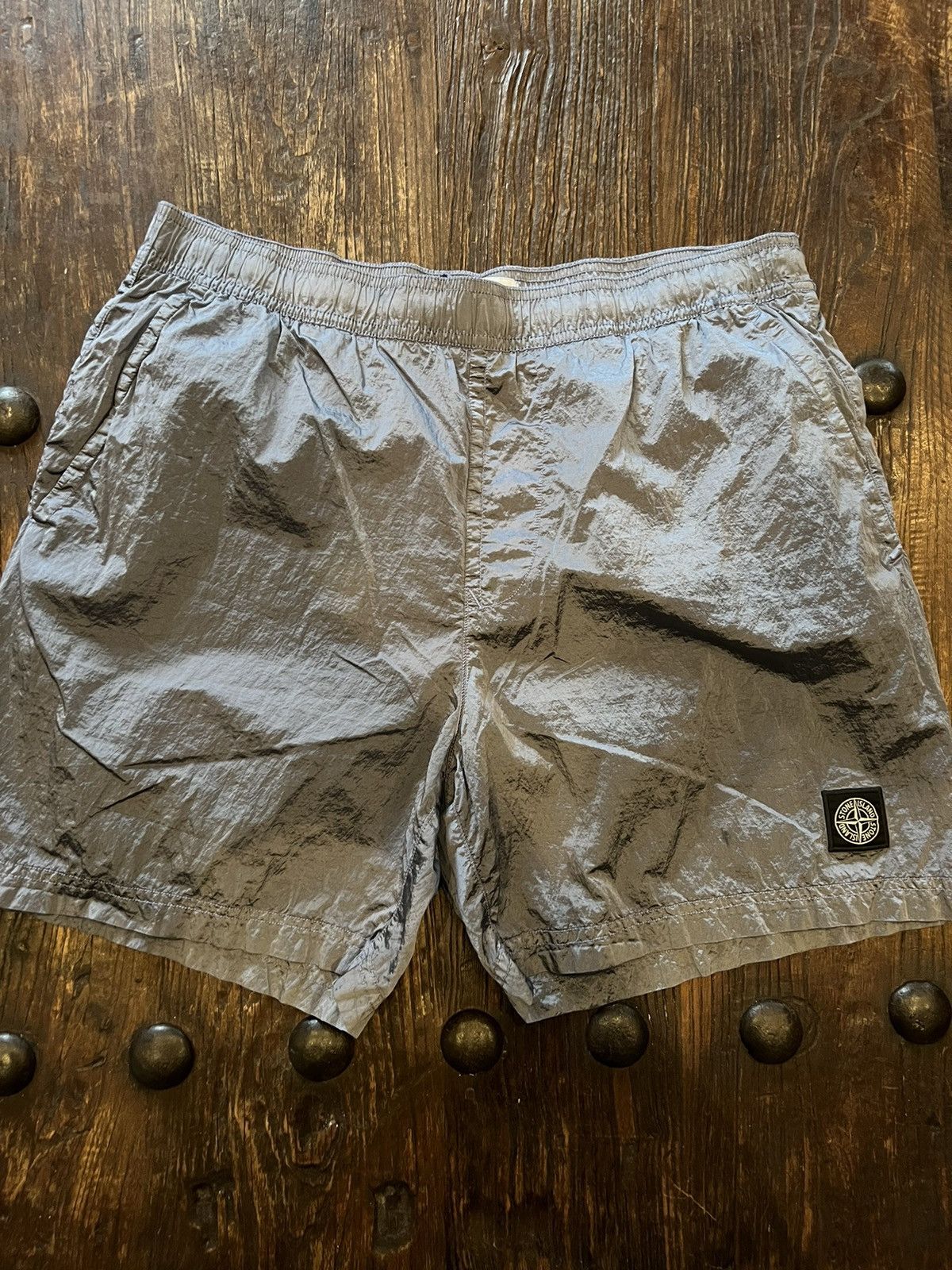 image of Stone Island Shorts in Shiny Blue, Men's (Size 33)