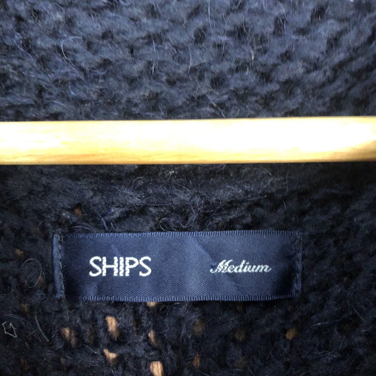 SHIPS DLL Ships Dark Blue mesh net japan Knitwear #c600 Size US M / EU 48-50 / 2 - 9 Thumbnail