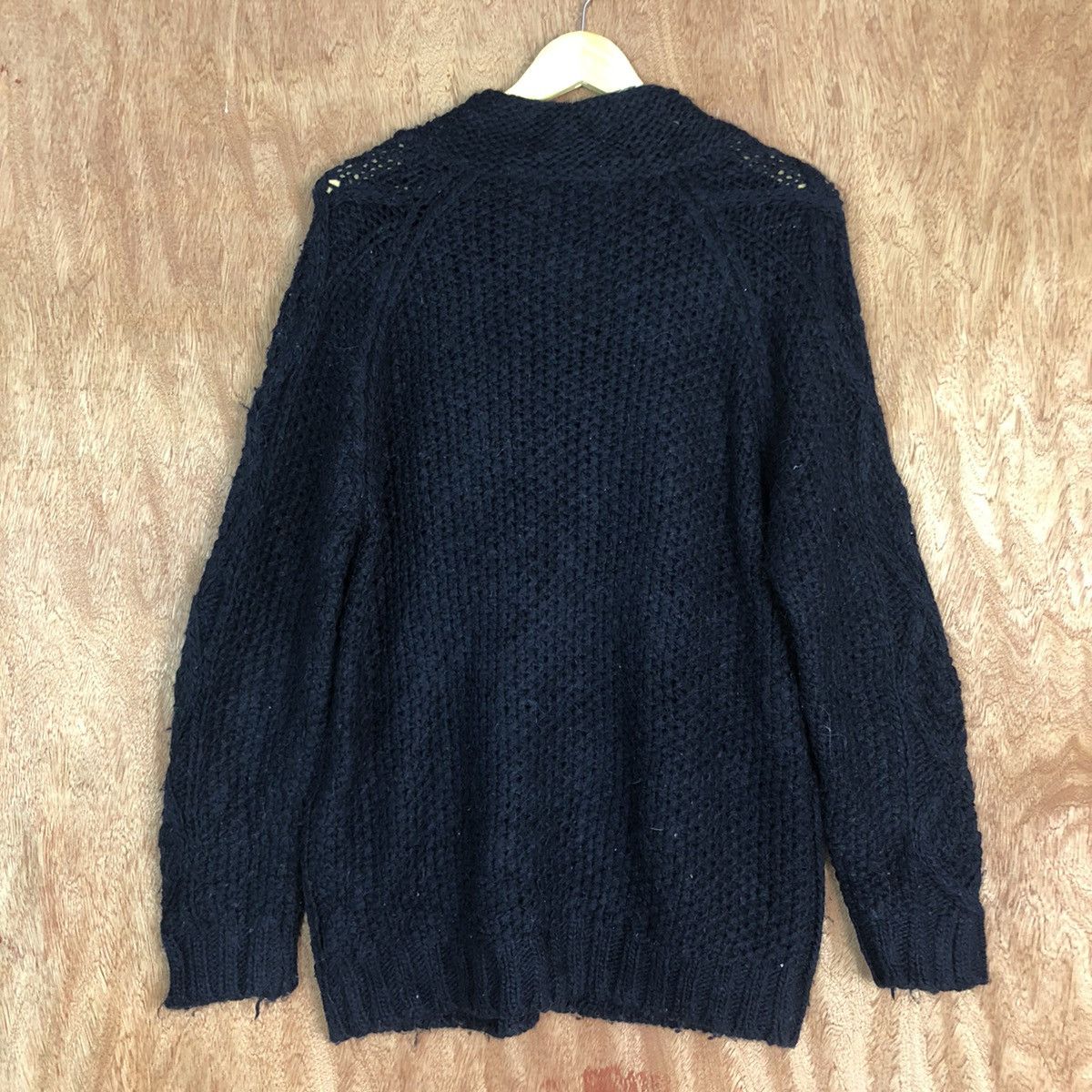SHIPS DLL Ships Dark Blue mesh net japan Knitwear #c600 Size US M / EU 48-50 / 2 - 11 Thumbnail