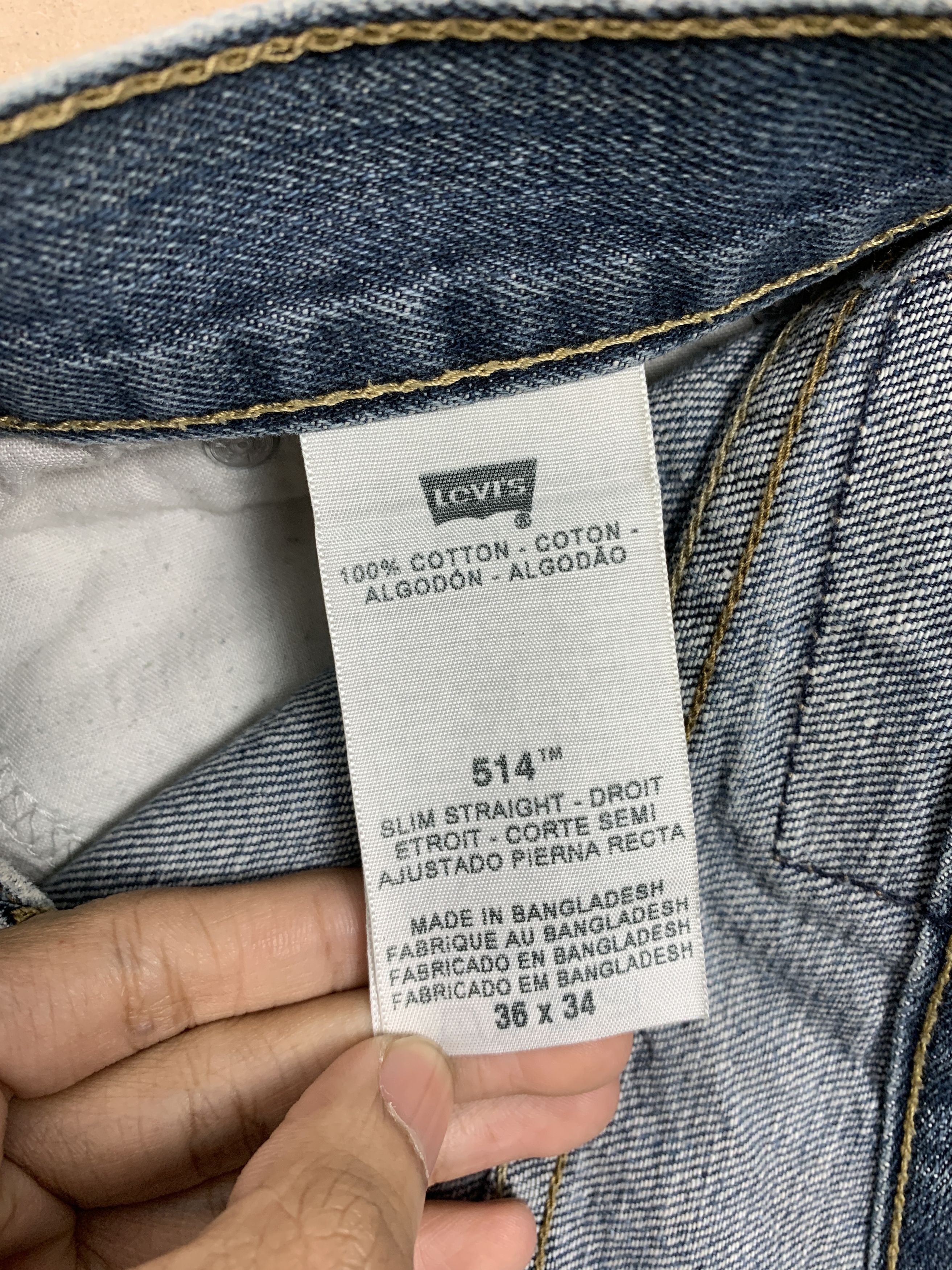 Levi's × Vintage Vintage Levis 514 Straight Cut Faded Blue Jeans Size US 36 / EU 52 - 15 Thumbnail