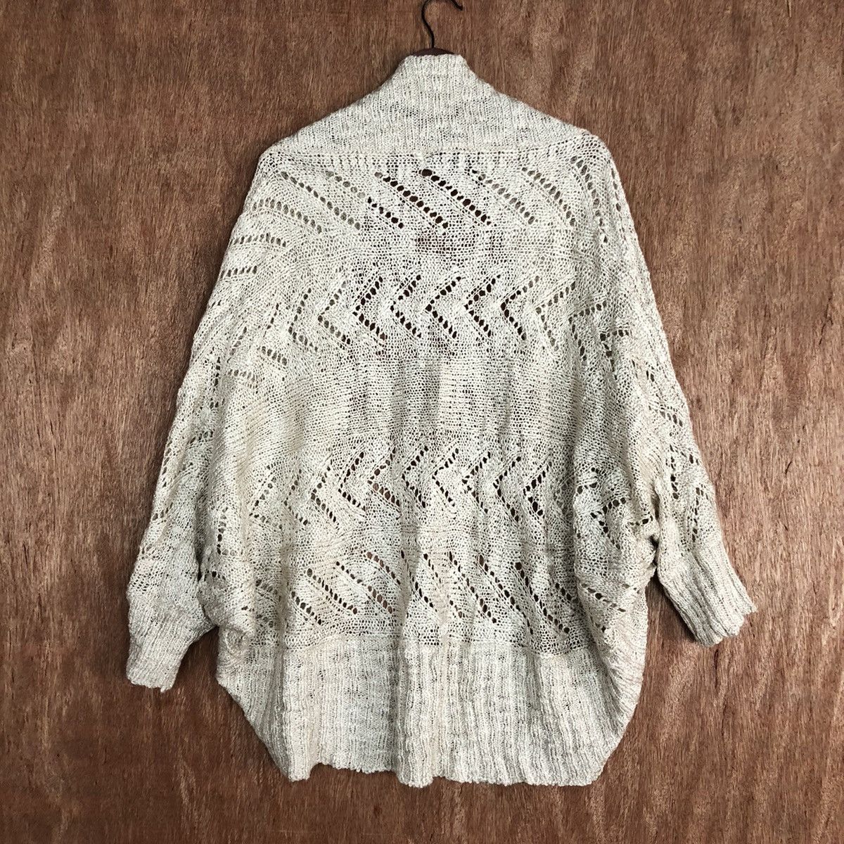 Homespun Knitwear × Japanese Brand Sorridere Brown Knitwear mesh net cardigan #6053 Size L / US 10 / IT 46 - 9 Thumbnail