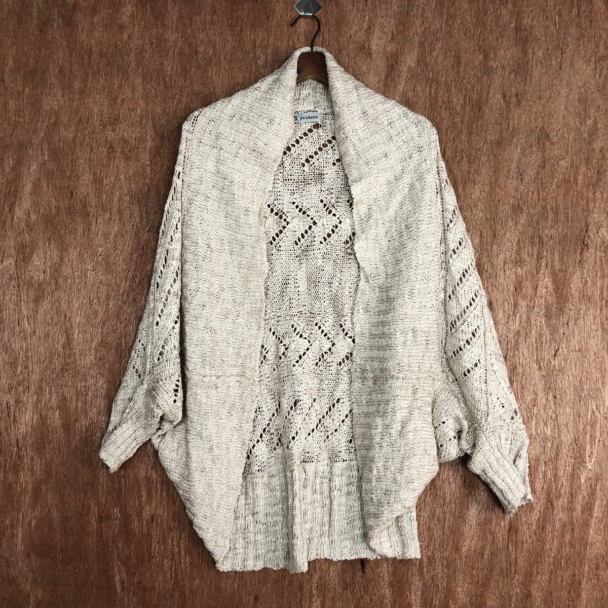 Sorridere Brown Knitwear mesh net cardigan #6053