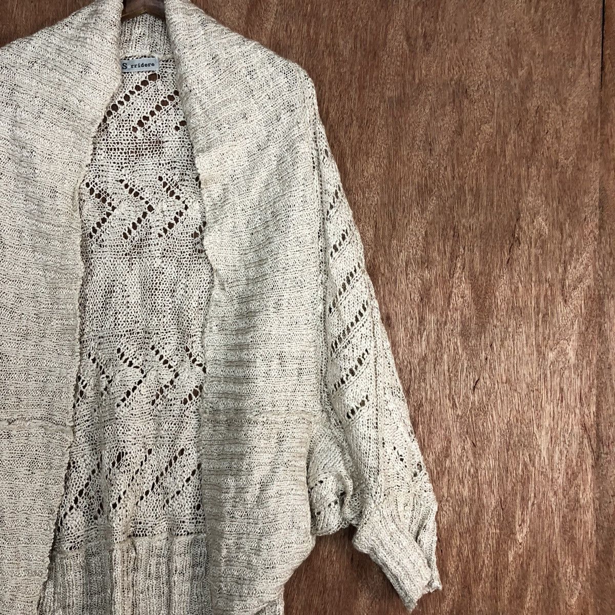 Homespun Knitwear × Japanese Brand Sorridere Brown Knitwear mesh net cardigan #6053 Size L / US 10 / IT 46 - 5 Thumbnail
