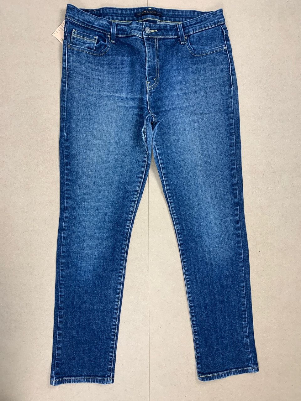 image of Levis Mid Skinny Distressed Faded Blue Jeans in Blue Denim, Women's (Size 34)