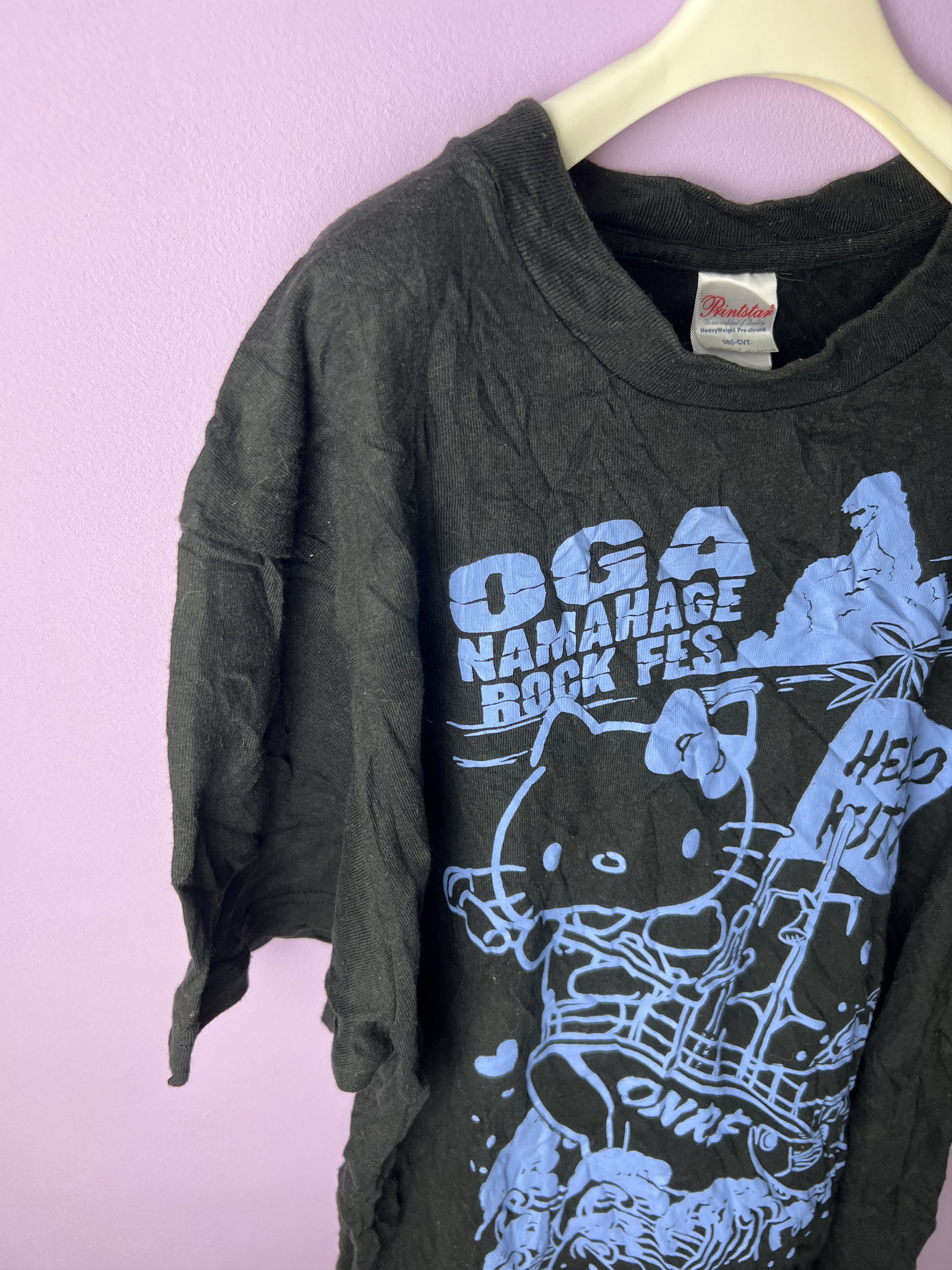 Anime 🔥Hello Kitty Oga Namahage Rock Fest Tees Size US M / EU 48-50 / 2 - 4 Thumbnail