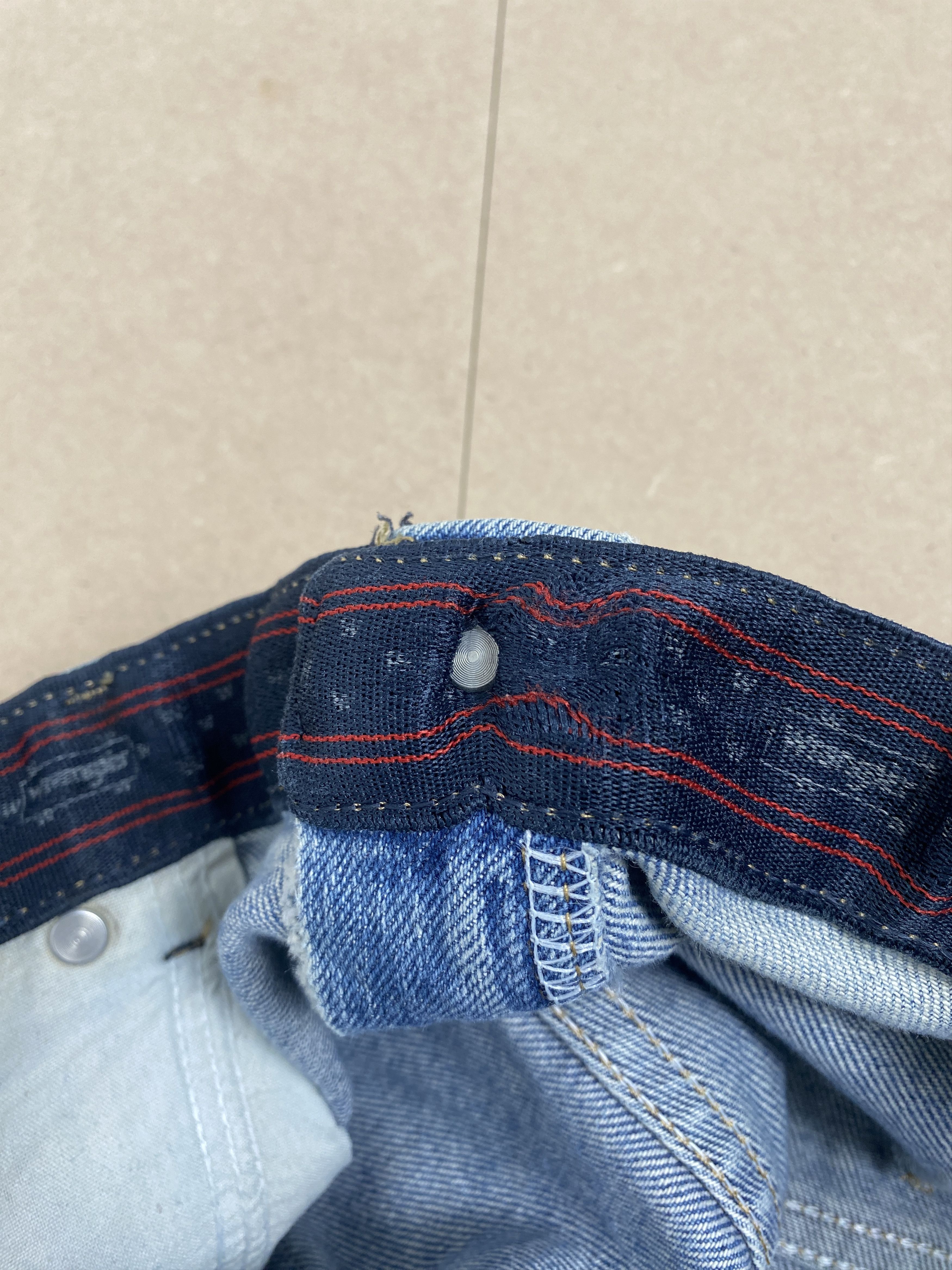 Vintage Vintage Wrangler Distressed Straight Cut Faded Blue Jeans Size US 38 / EU 54 - 13 Thumbnail