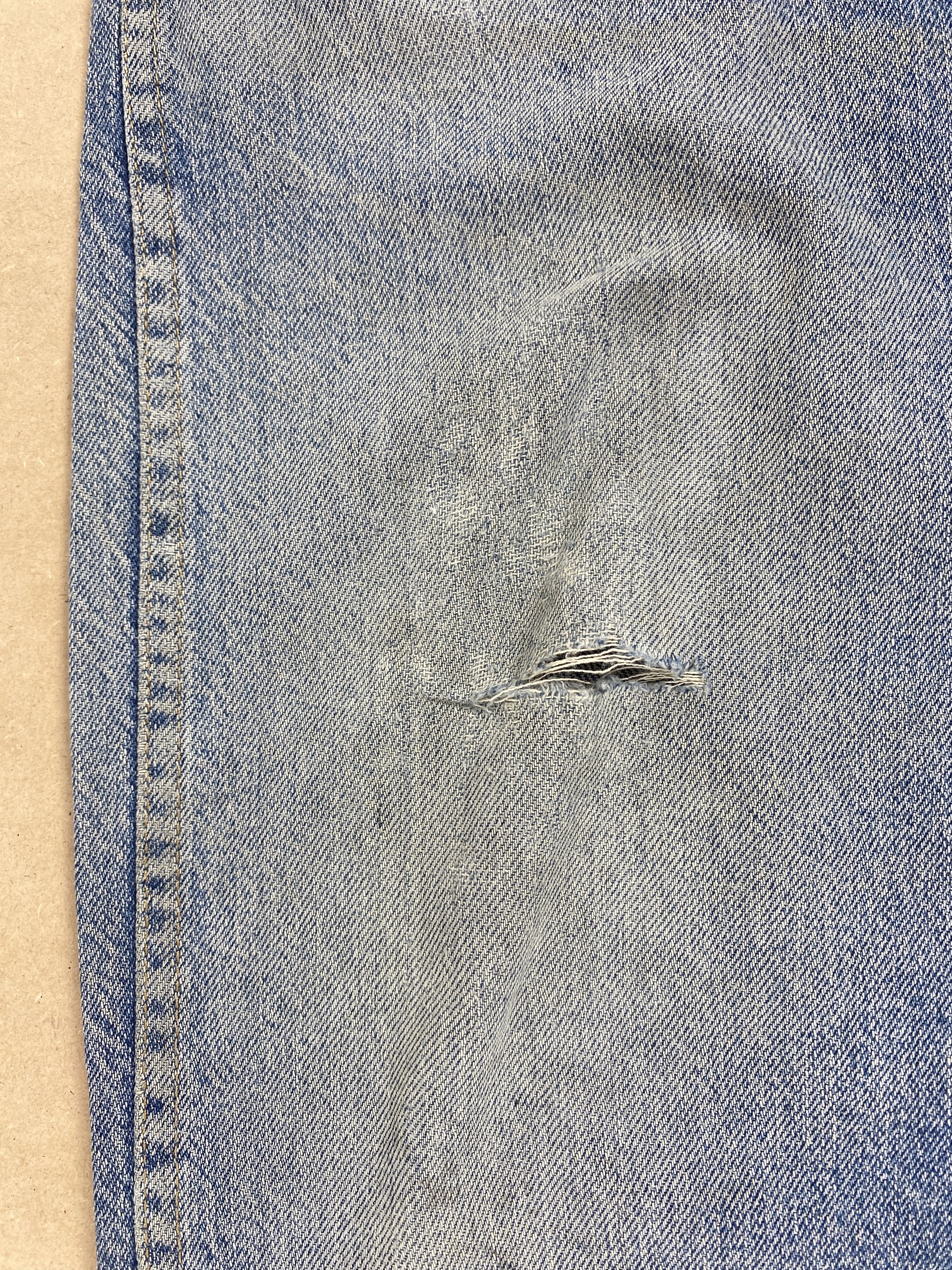 Vintage Vintage Wrangler Distressed Straight Cut Faded Blue Jeans Size US 38 / EU 54 - 4 Thumbnail
