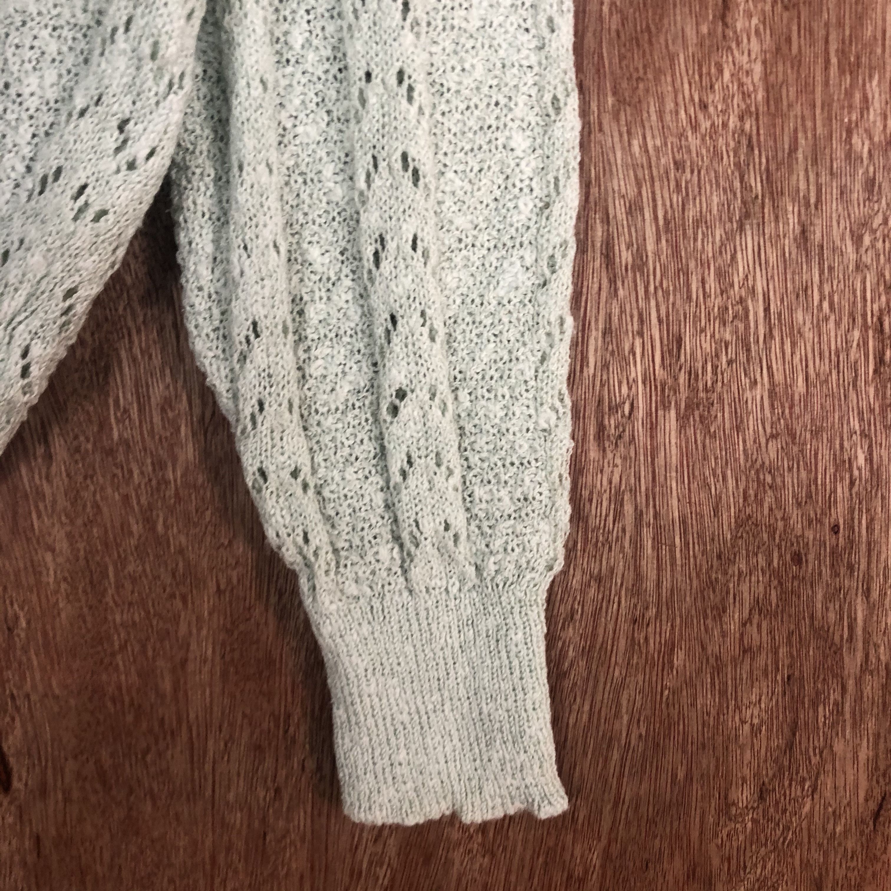 Japanese Brand Michelline White Cardigan crochet knitwear #c456 Size S / US 4 / IT 40 - 3 Thumbnail