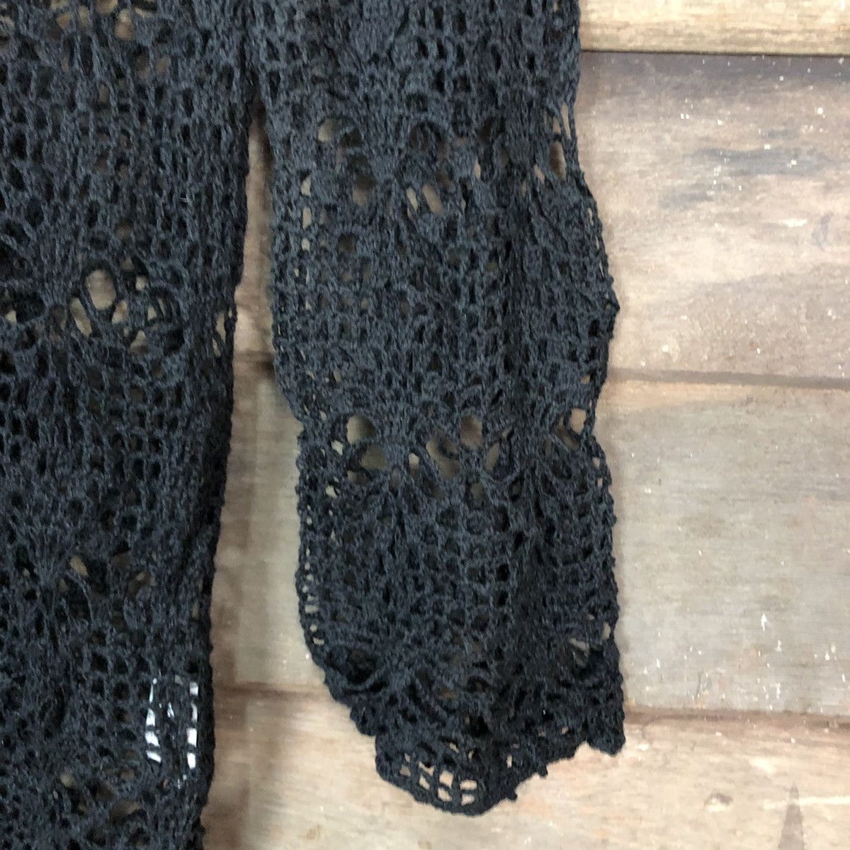 Homespun Knitwear DLL El Viento Black mesh net crochet sexy Knitwear #c674 Size M / US 6-8 / IT 42-44 - 4 Thumbnail