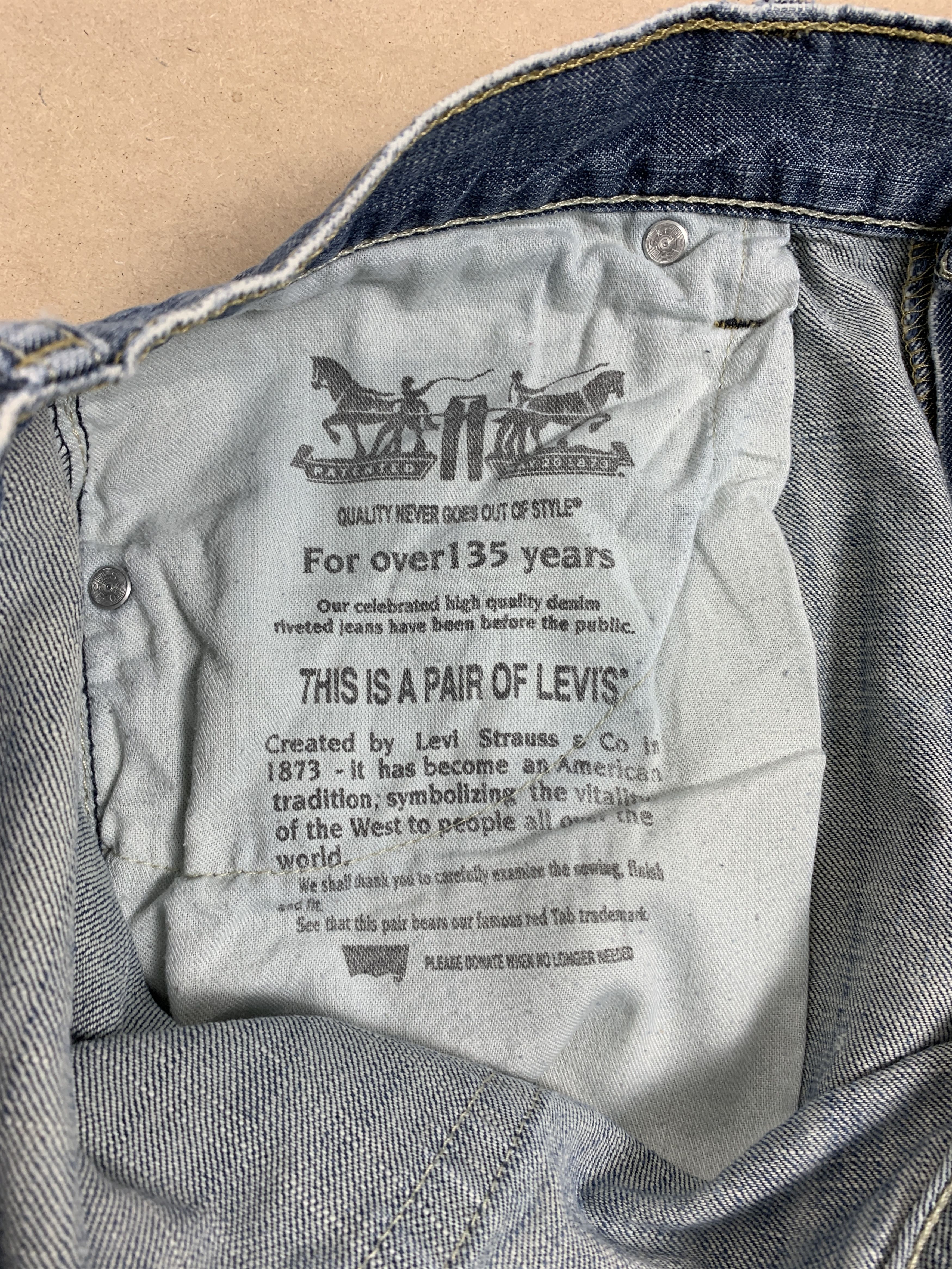 Levi's Vintage LEVI'S 569 Straight Cut Faded Mid Wash Distressed Size US 35 - 13 Thumbnail