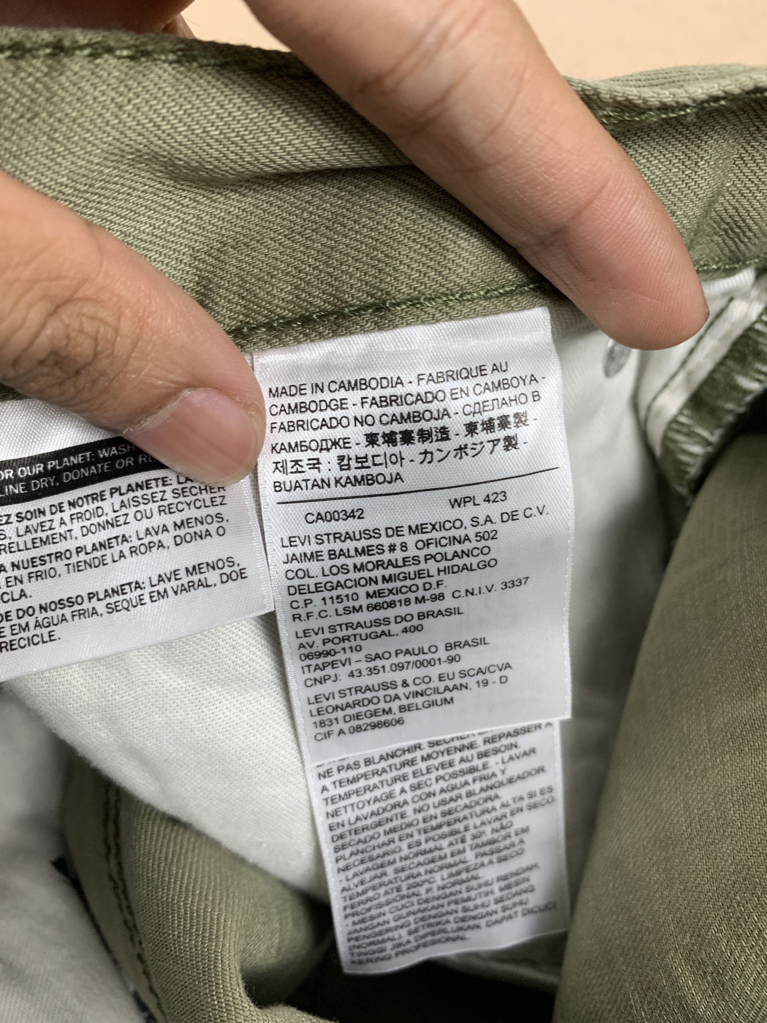 Levi's Vintage Levis 505 Straight Cut Military Green Jeans P0356 Size US 36 / EU 52 - 15 Thumbnail