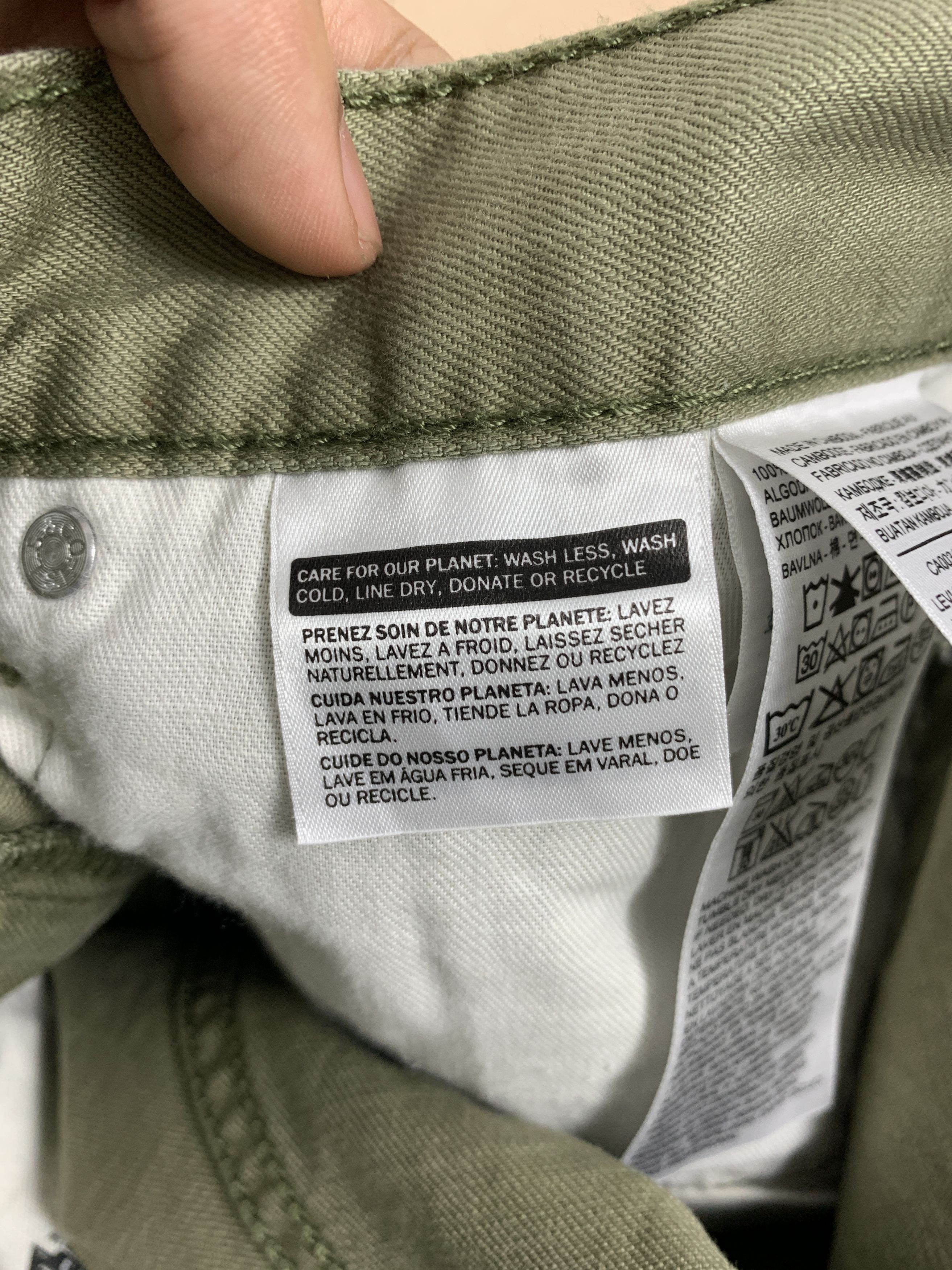 Levi's Vintage Levis 505 Straight Cut Military Green Jeans P0356 Size US 36 / EU 52 - 13 Thumbnail