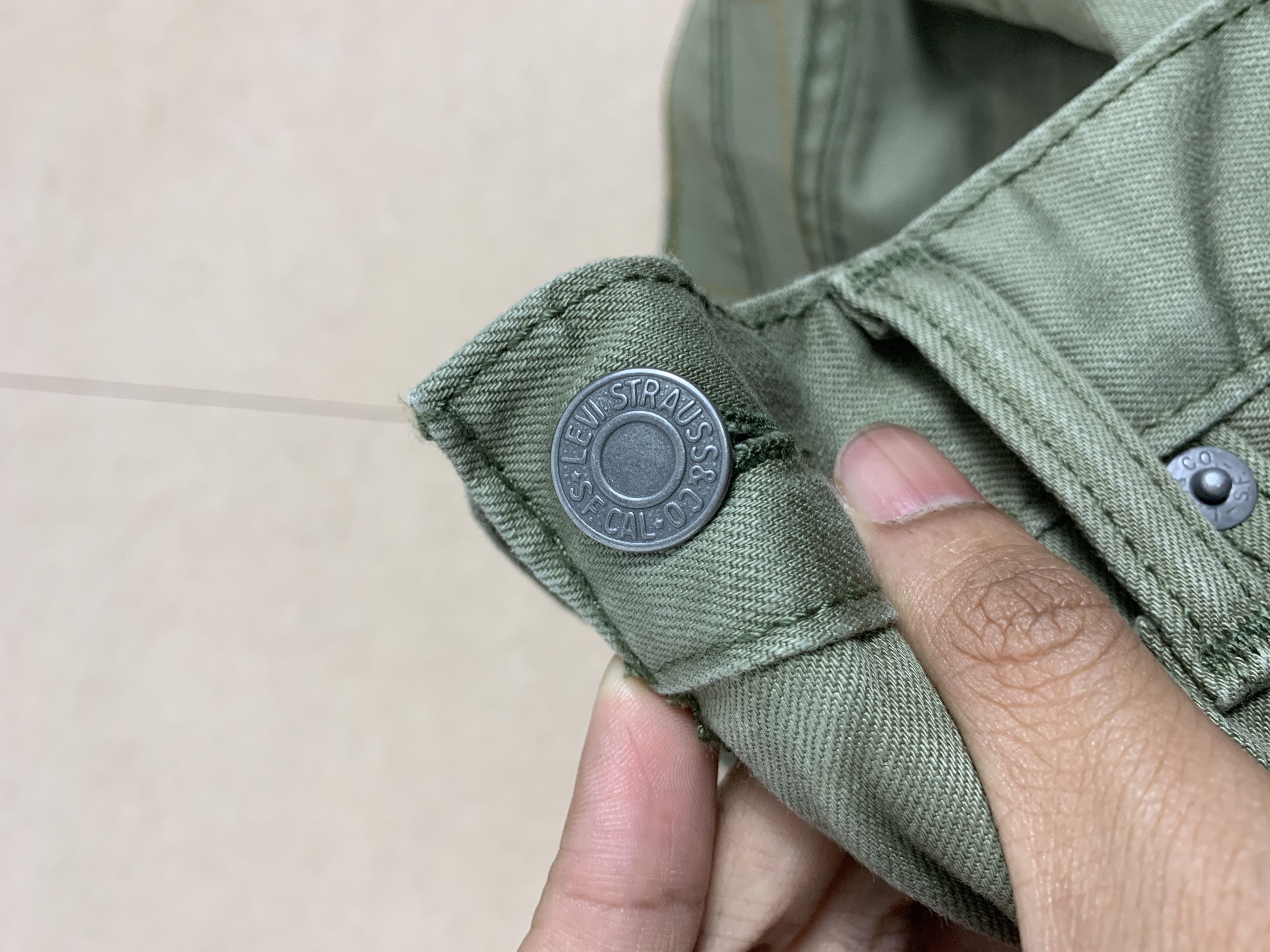 Levi's Vintage Levis 505 Straight Cut Military Green Jeans P0356 Size US 36 / EU 52 - 21 Thumbnail