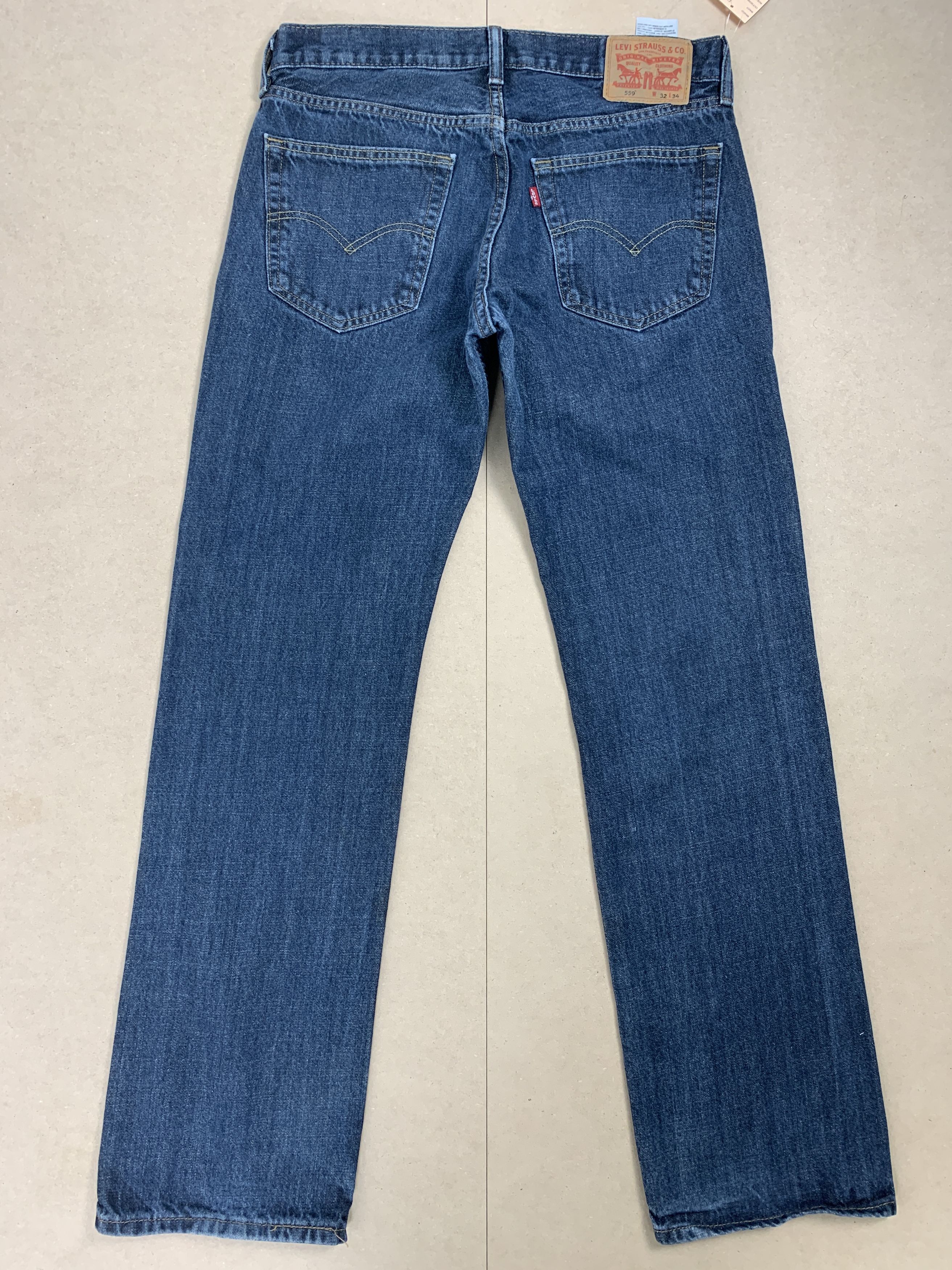 Levi's × Vintage Vintage Levis 559 Straight Cut Blue Jeans Size US 33 - 5 Thumbnail