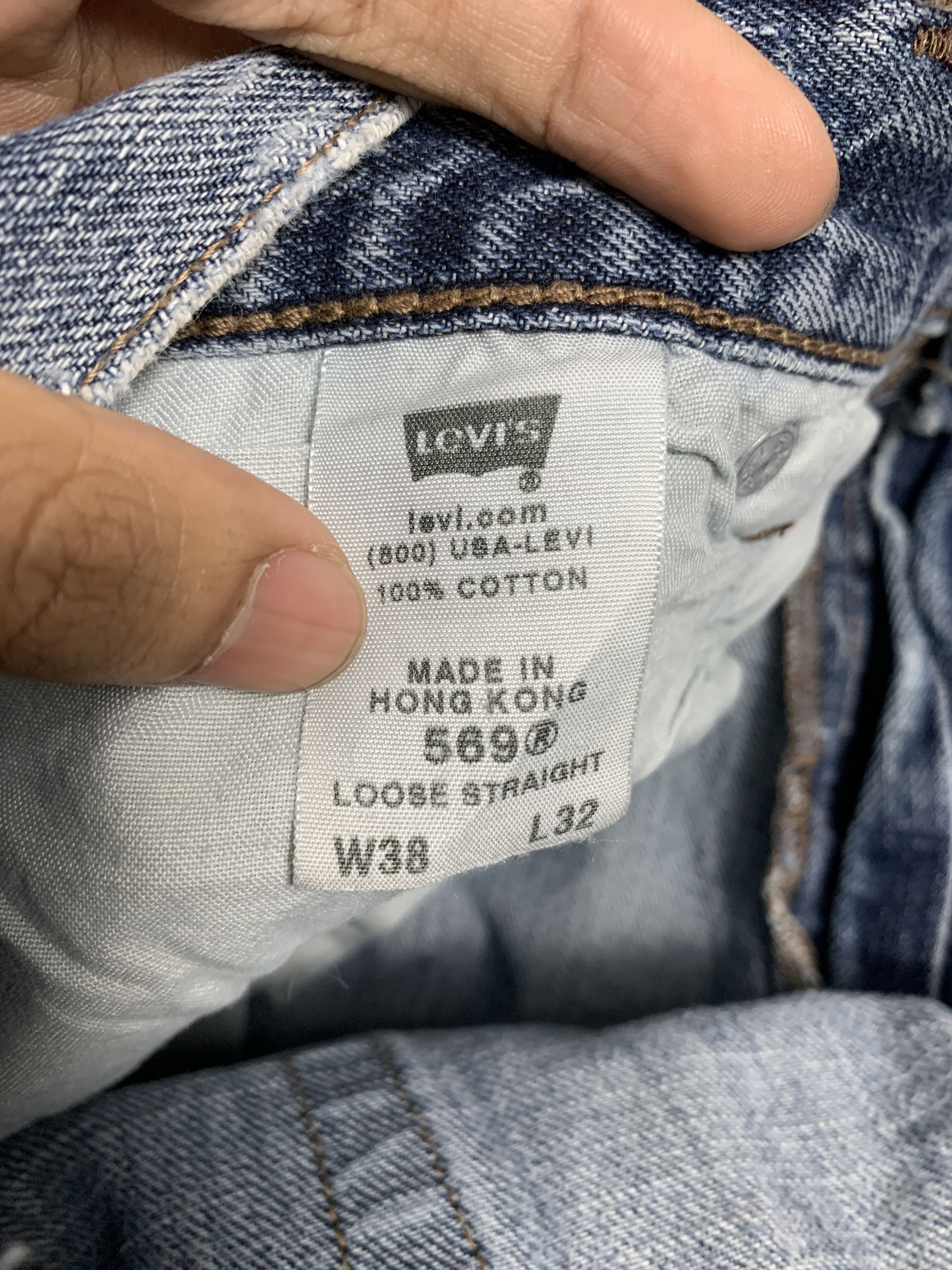 Levi's Vintage Levis 569 Straight Cut faded Mid Wash Jeans Size US 38 / EU 54 - 12 Thumbnail