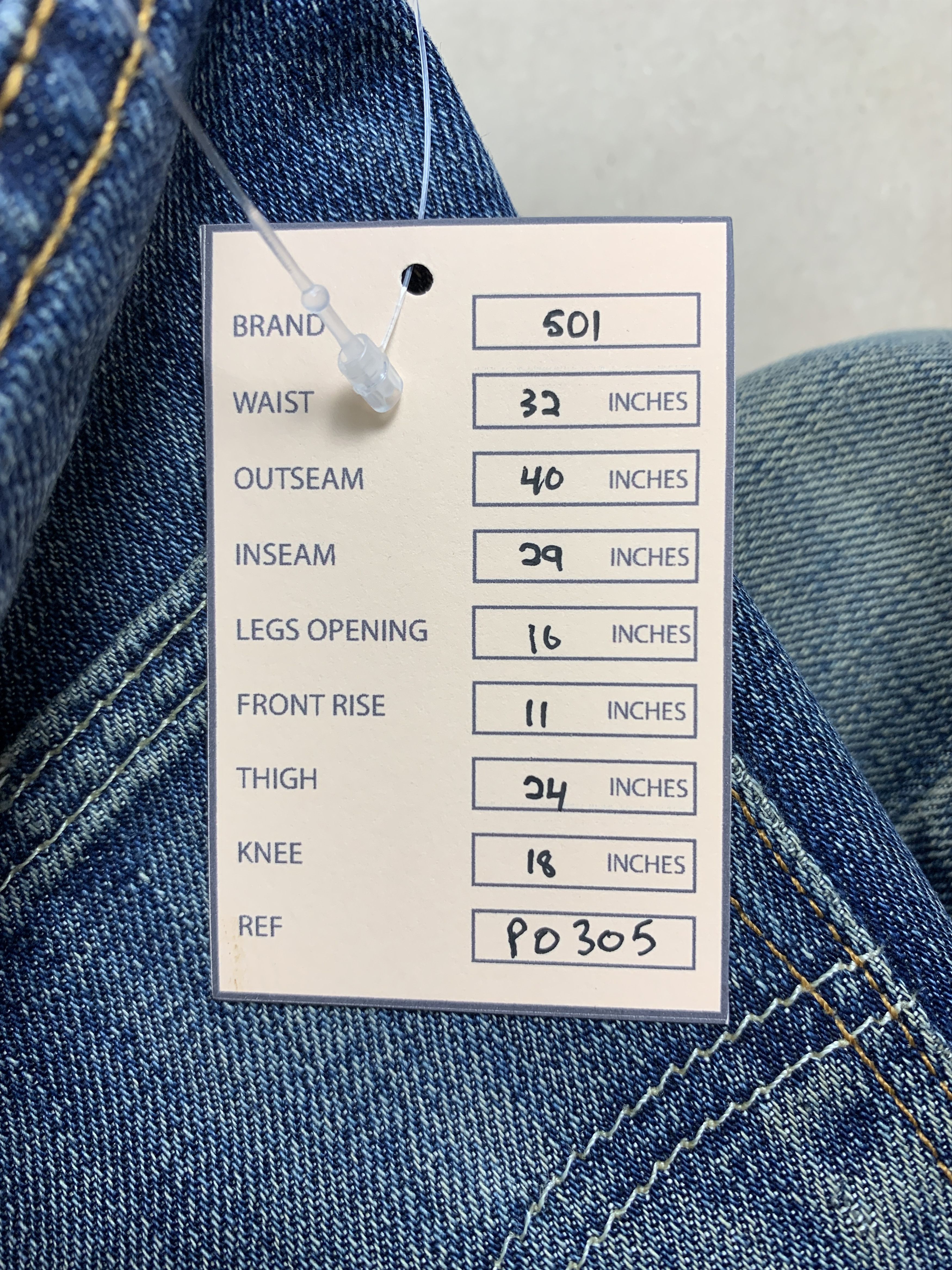 Levi's Vintage 90s Levis 501 Straight Cut Faded Jeans P0305 Size US 32 / EU 48 - 21 Thumbnail