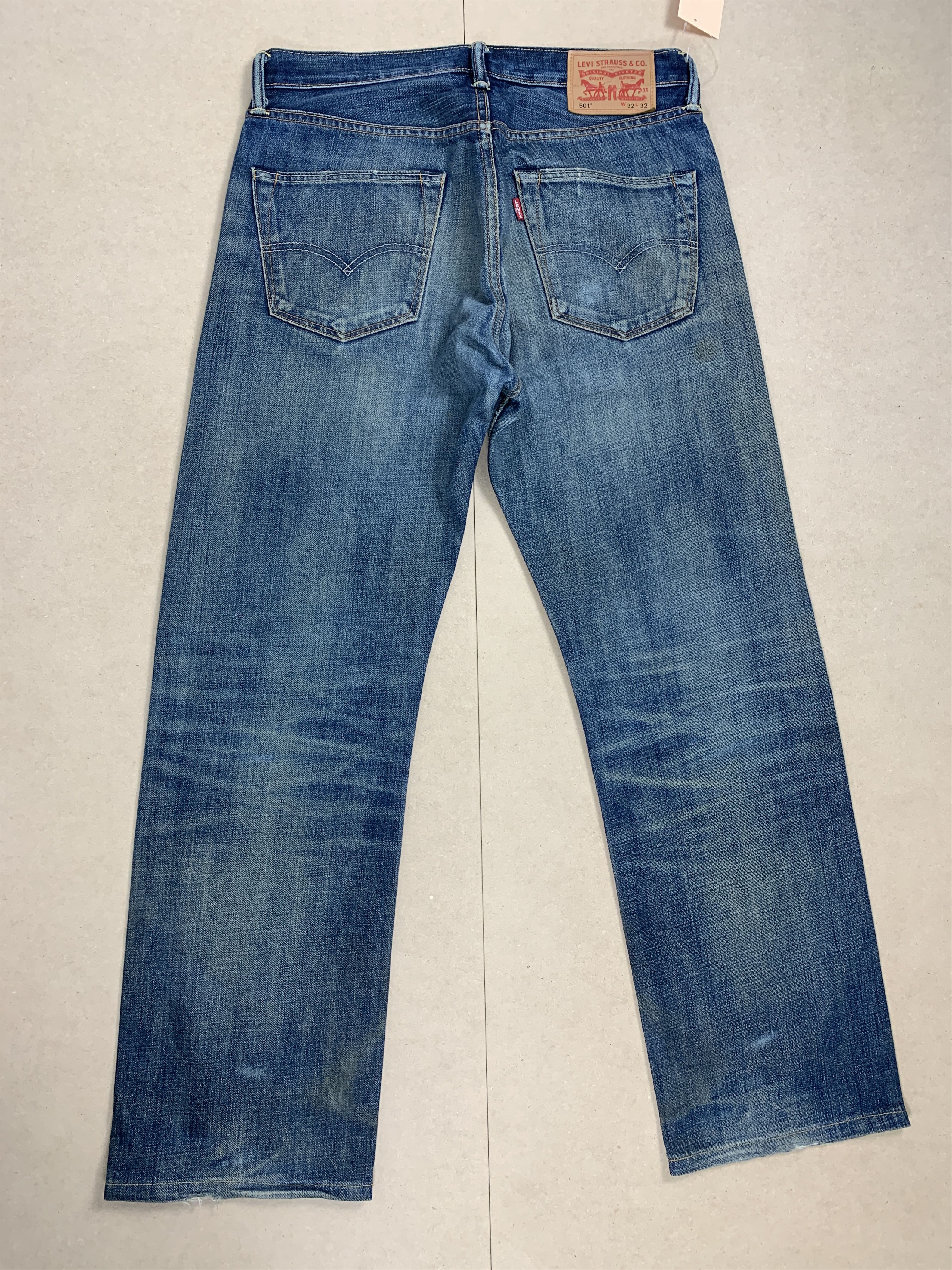 Levi's Vintage 90s Levis 501 Straight Cut Faded Jeans P0305 Size US 32 / EU 48 - 7 Thumbnail