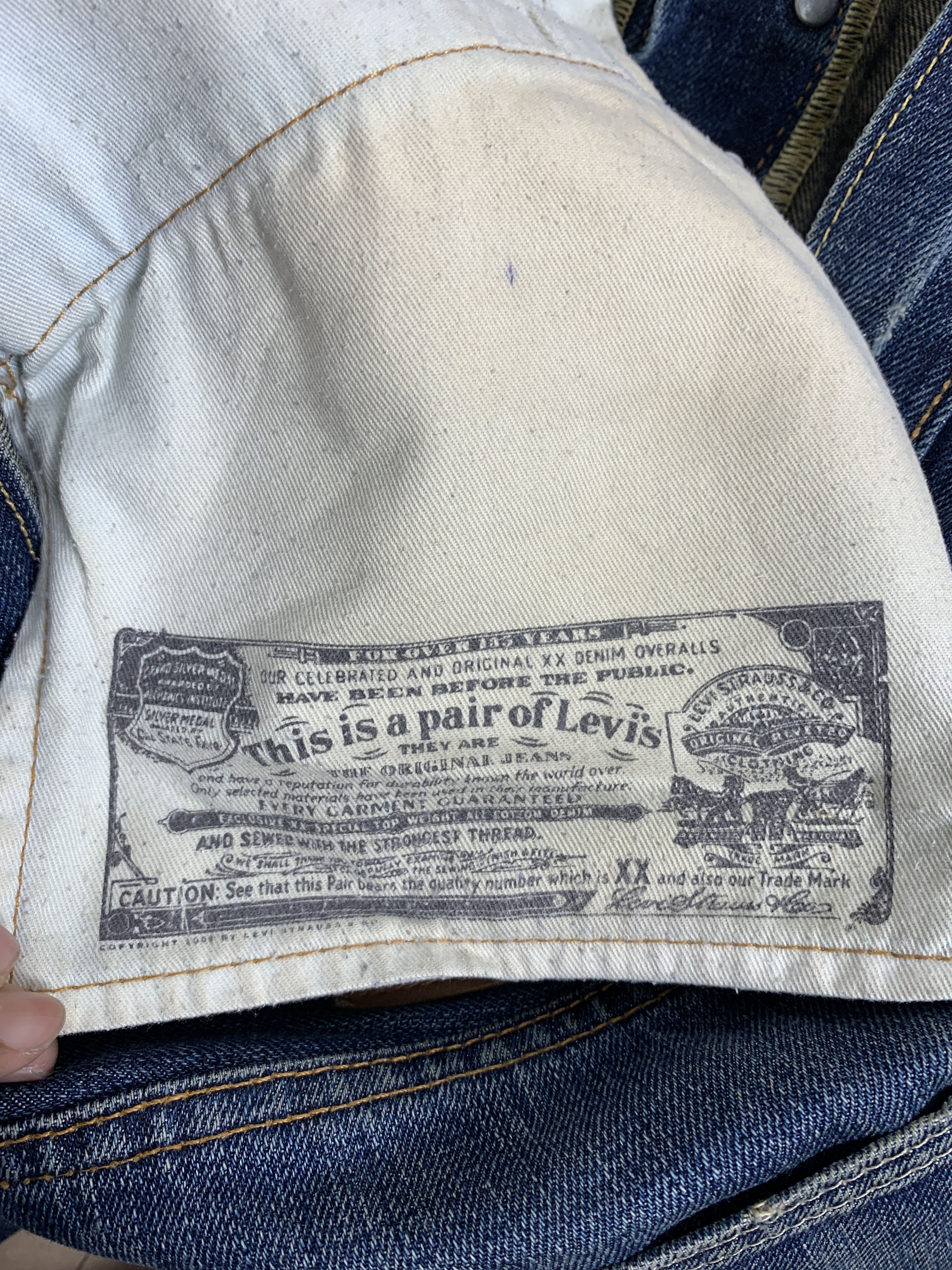 Levi's Vintage 90s Levis 501 Straight Cut Faded Jeans P0305 Size US 32 / EU 48 - 11 Thumbnail