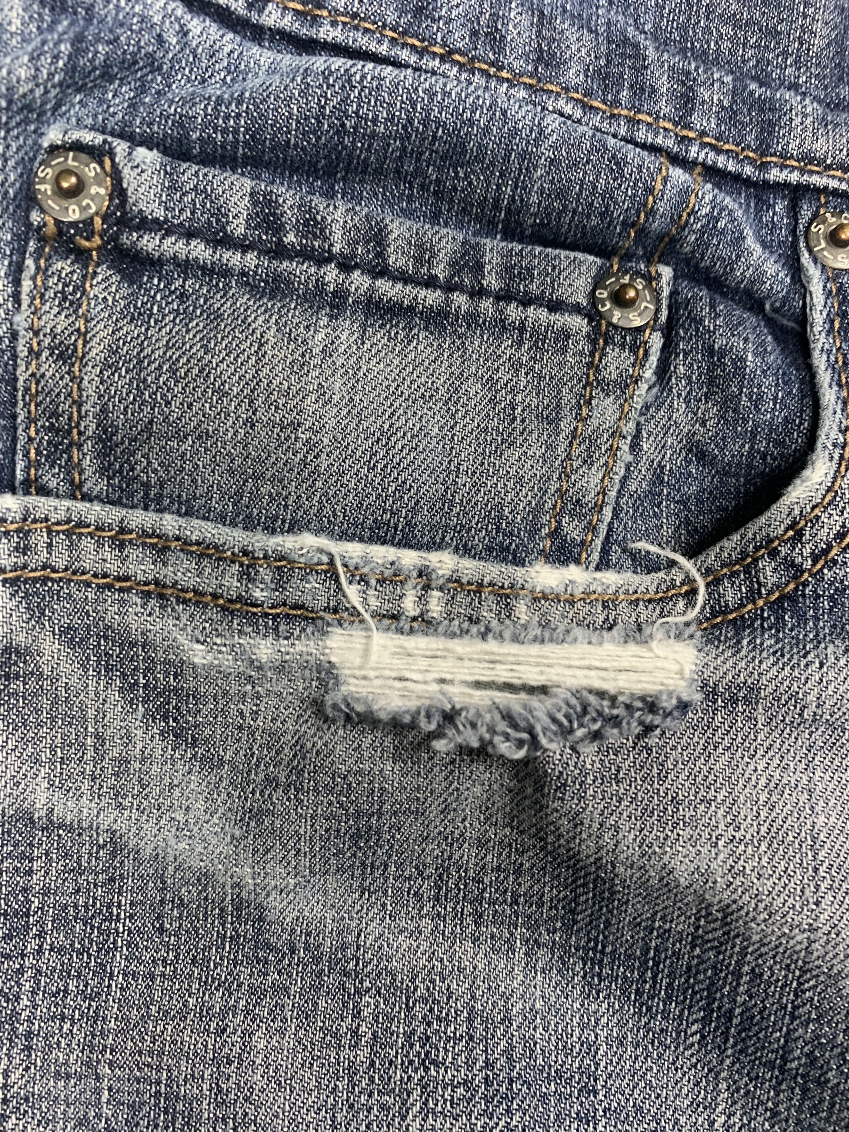 Levi's × Vintage Vintage LEVI'S 559 Distressed Faded Straight Cut Mid Wash Size US 34 / EU 50 - 6 Thumbnail