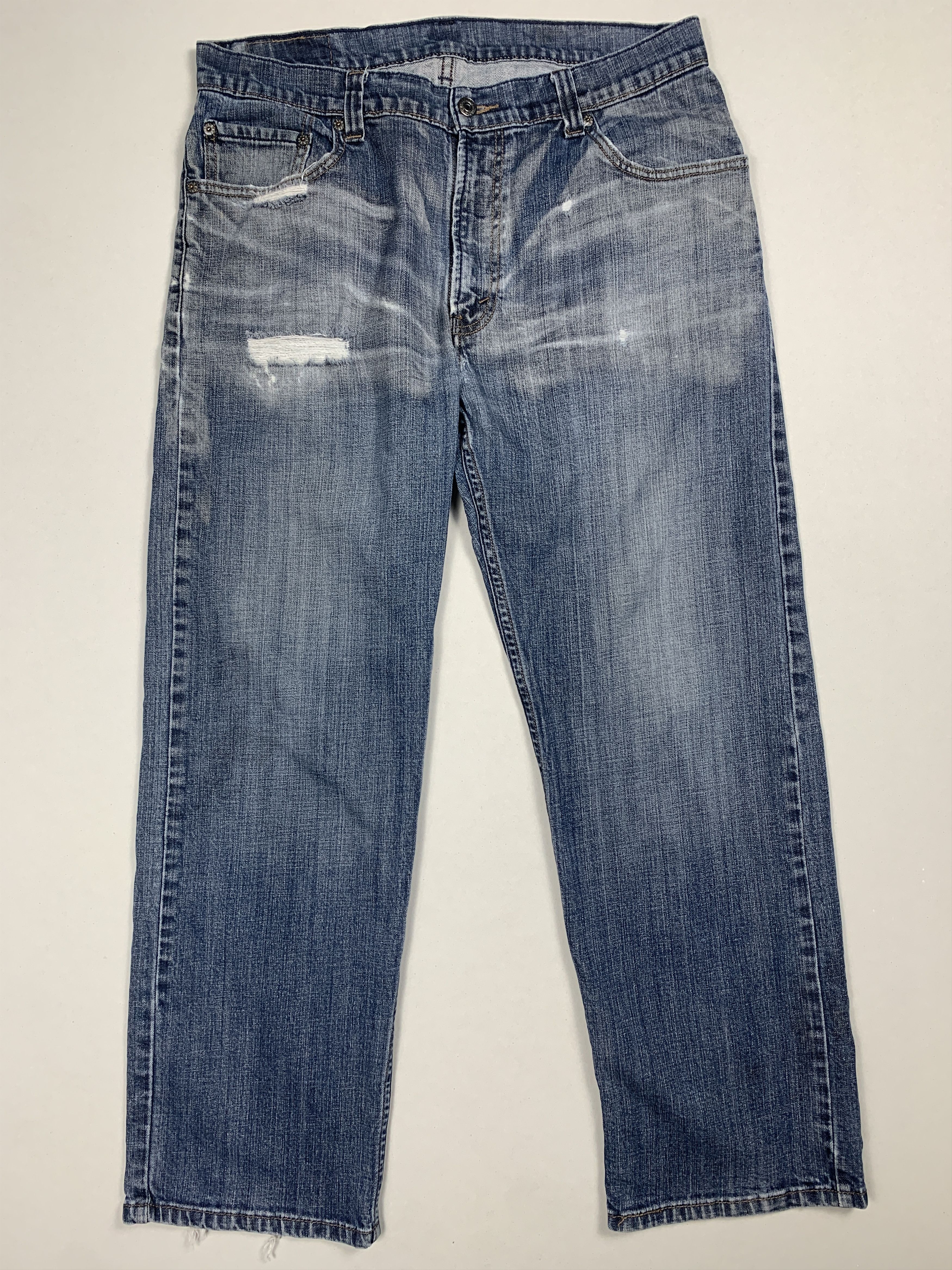 Levi's × Vintage Vintage LEVI'S 559 Distressed Faded Straight Cut Mid Wash Size US 34 / EU 50 - 1 Thumbnail