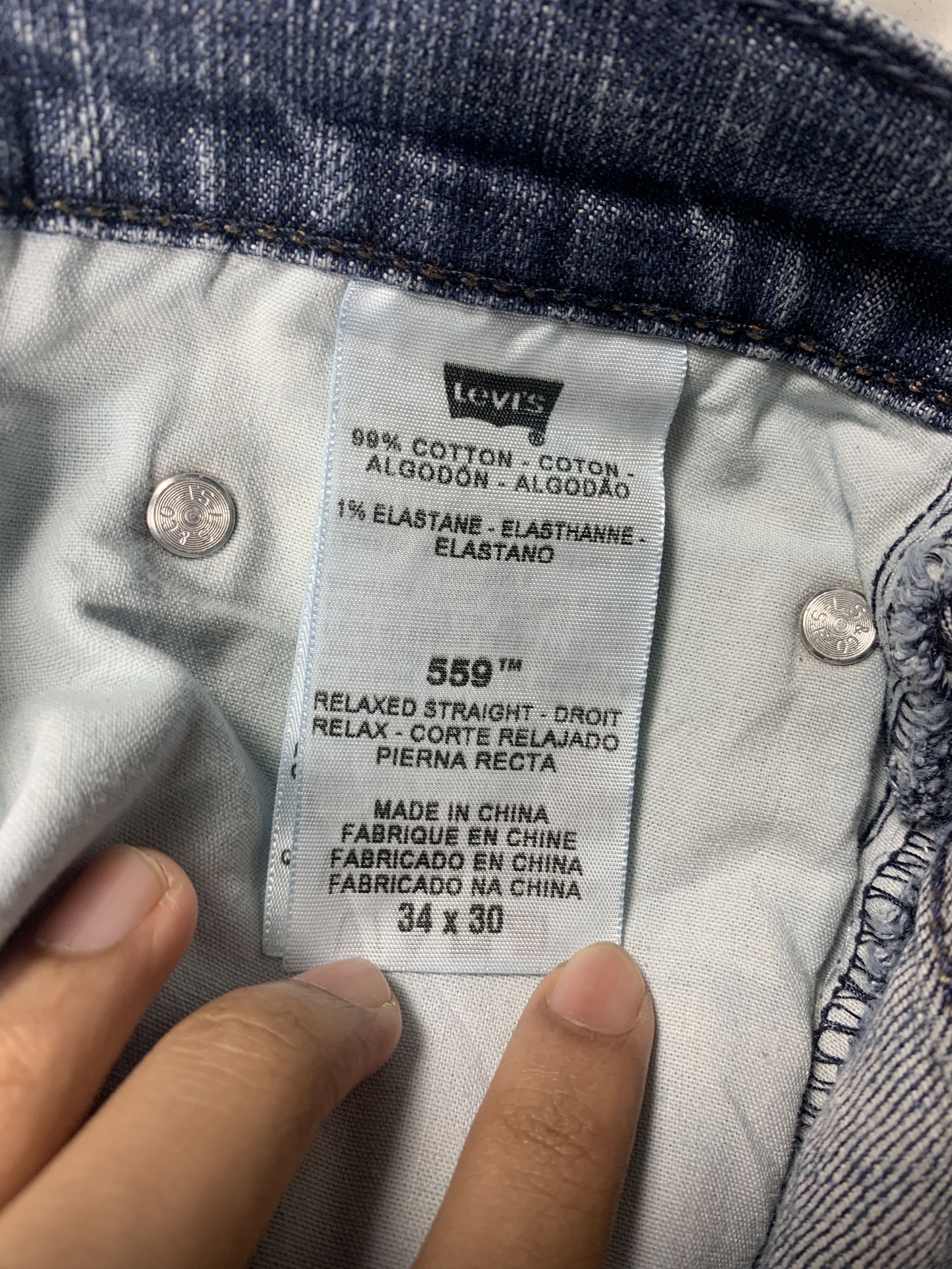 Levi's × Vintage Vintage LEVI'S 559 Distressed Faded Straight Cut Mid Wash Size US 34 / EU 50 - 18 Thumbnail